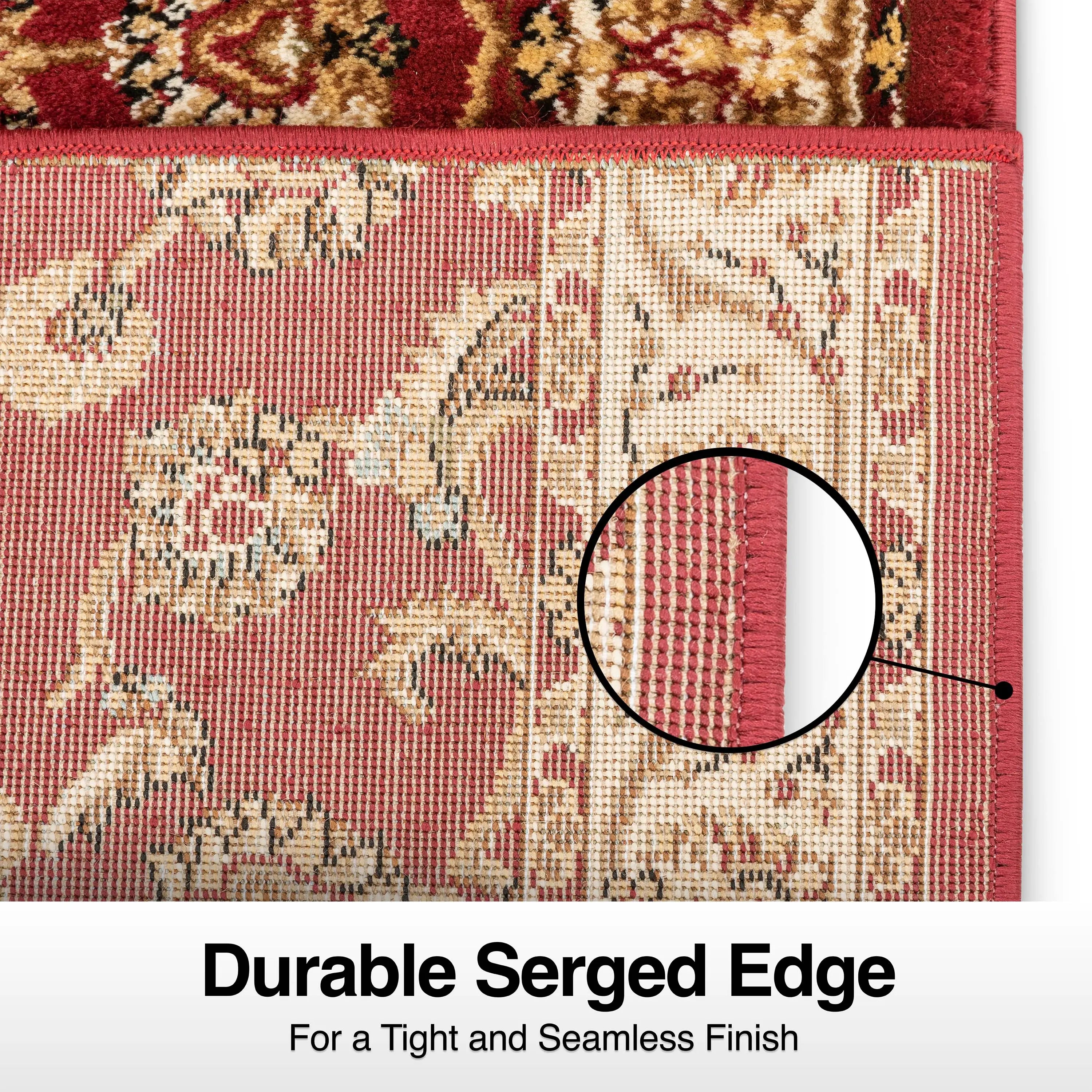 Sarouk Custom Size Runner Traditional Red 27 Inch Wide x Choose Your Length Hallway Runner Rug、mySite、gigharbornorthrealestate