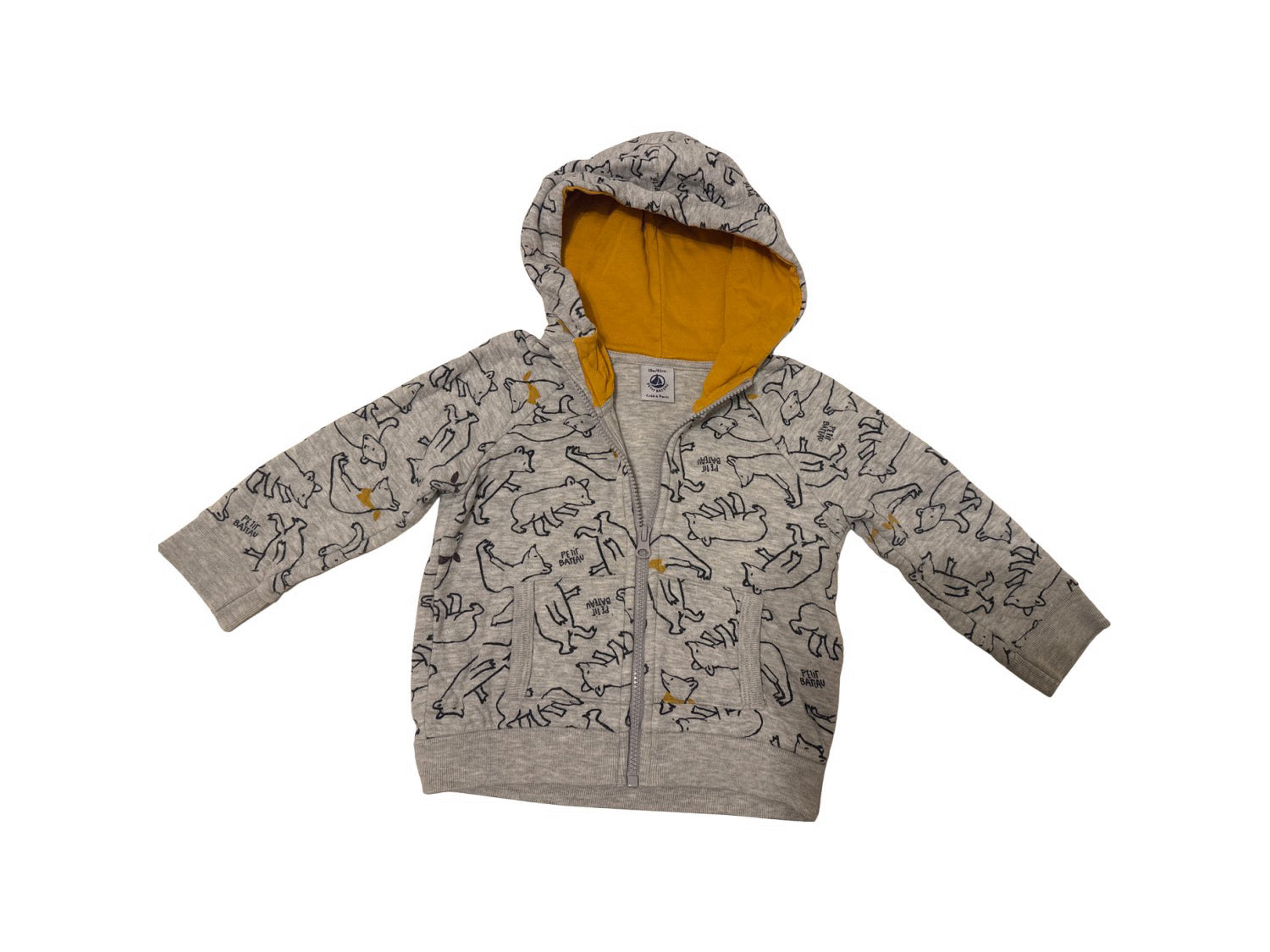 Petit Bateau Hooded Sweatshirt 18-24M、mySite、g9winljtr