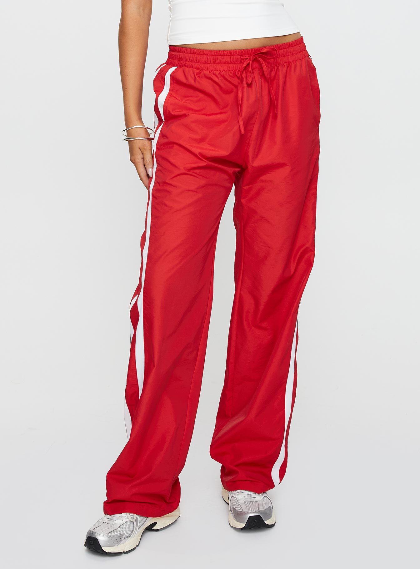 Keli Track Pants Red / White、mySite、solidvoid