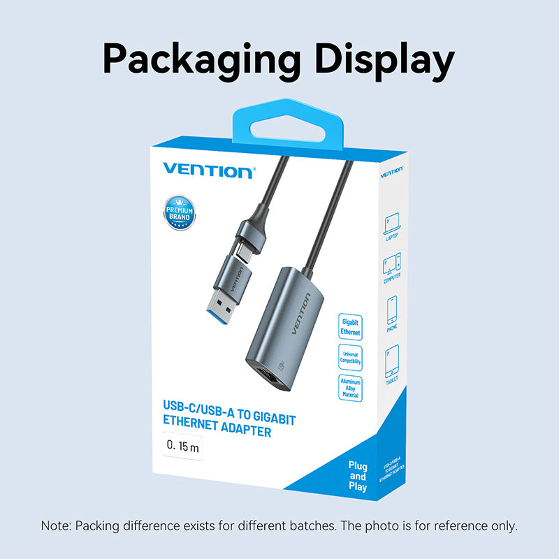 Vention USB-C/USB-A to Gigabit Ethernet Adapter、mySite、fannypackpong