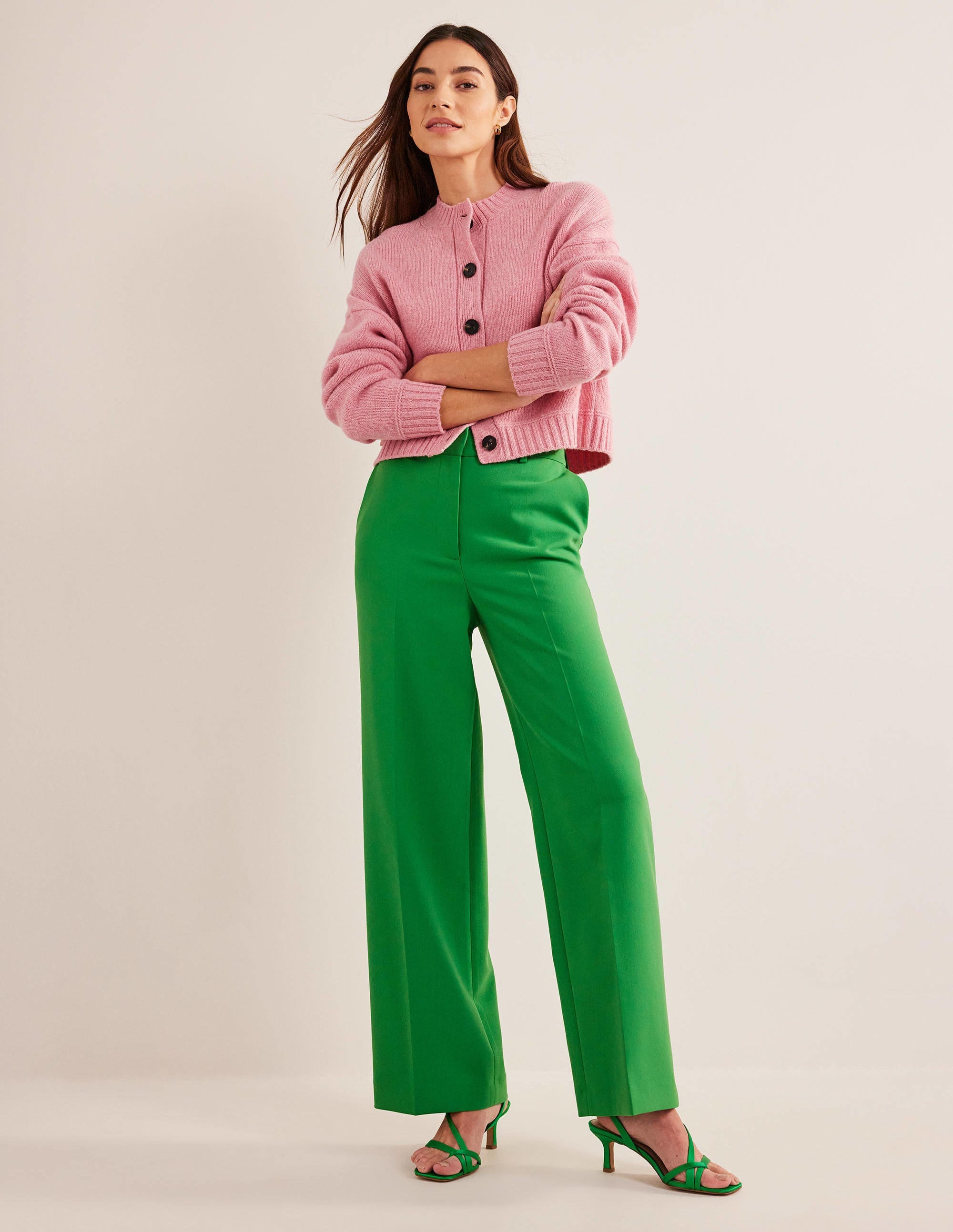  Westbourne Wide Leg Trousers-Green Bee、mySite、ashleygrahame