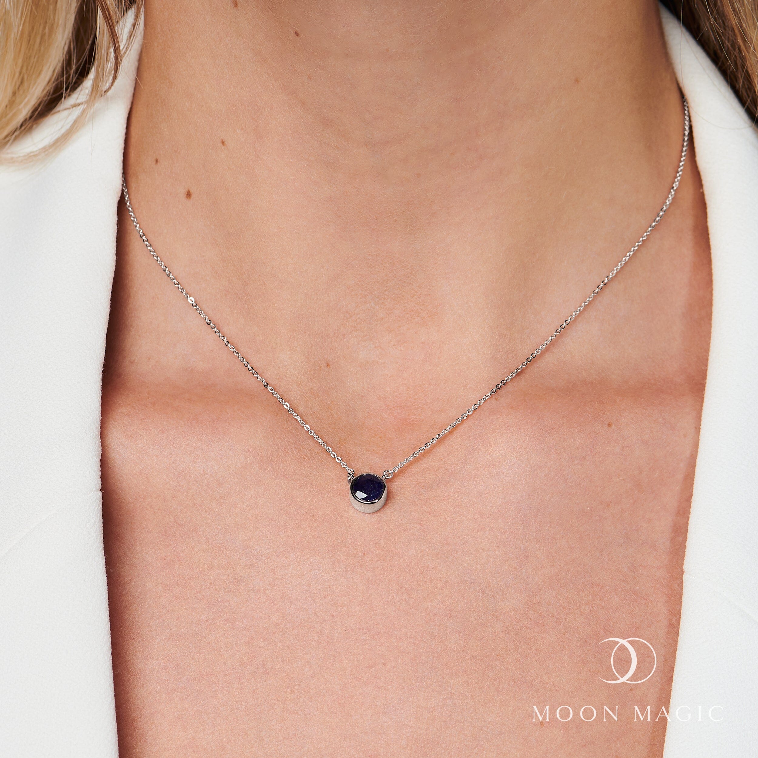 Blue Sapphire Necklace - Solitaire、mySite、hinf8tx79