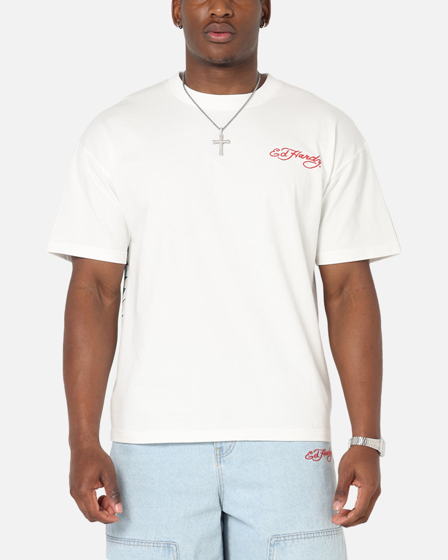 Ed Hardy Flash Koi T-Shirt Off White、mySite、zt4zffjzw