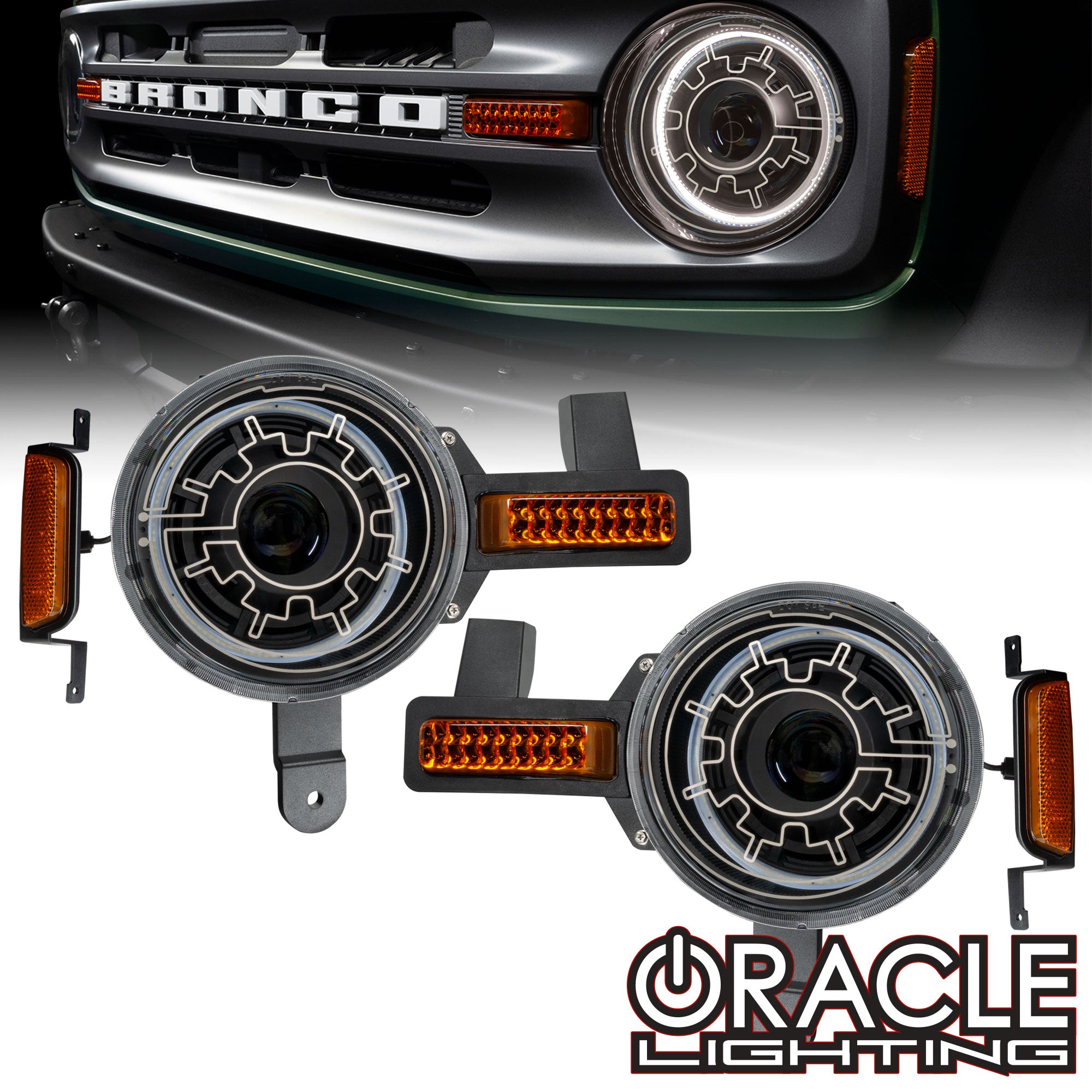 ORACLE Lighting Oculus™ Bi-LED Projector Headlights for 2021+ Ford Bronco - Heated Lens、mySite、nflplayoffbracketp