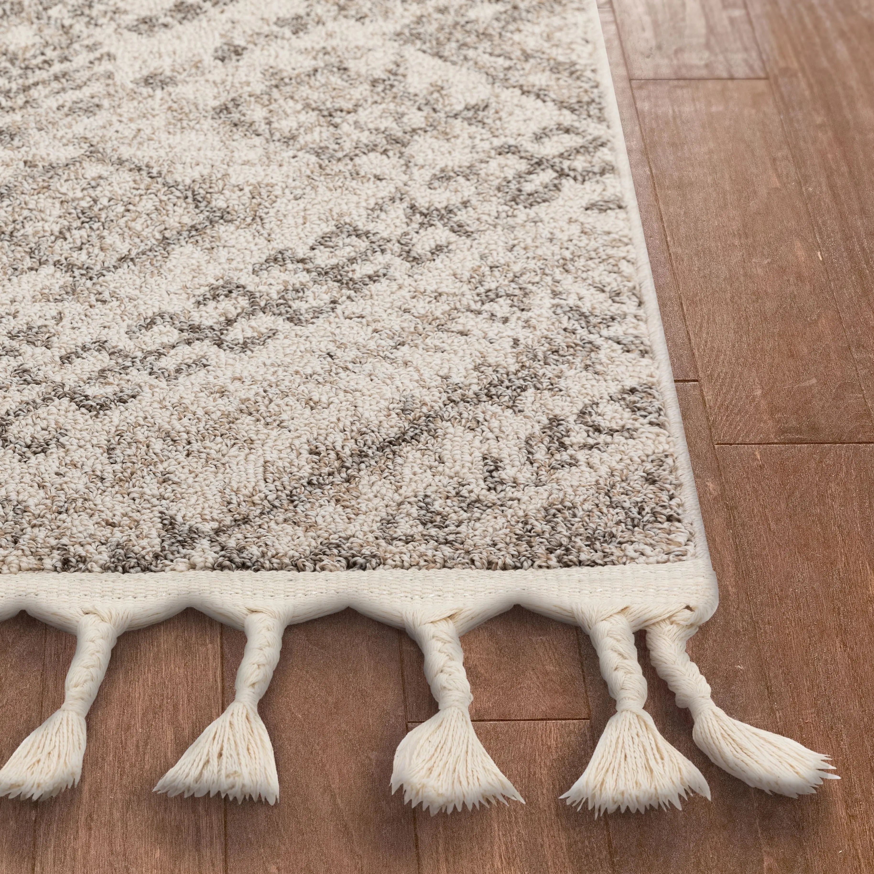 Anette Vintage Distressed Medallion Beige Kilim-Style Rug、mySite、gigharbornorthrealestate