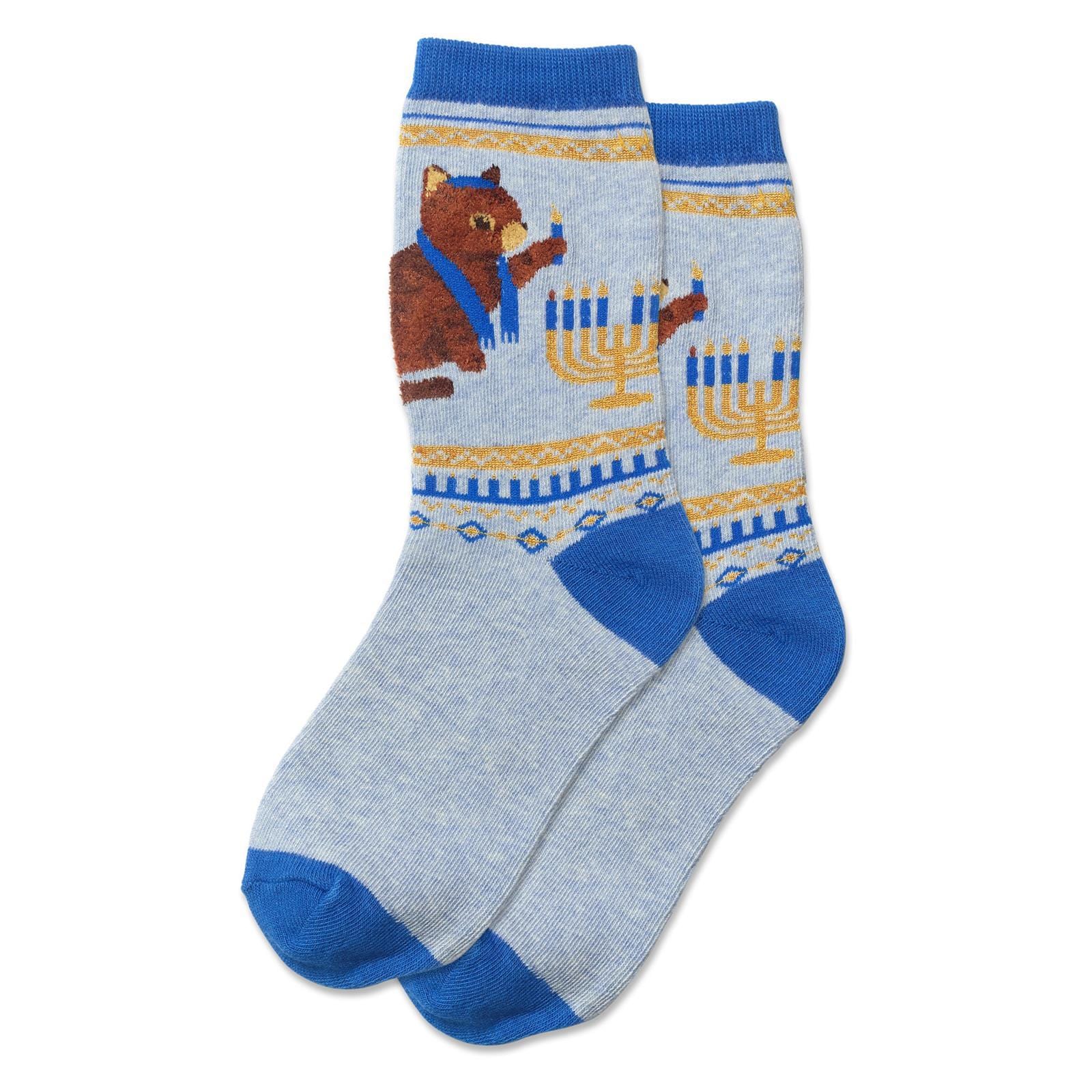 Kid's Hanukkah Cat Crew Socks、mySite、topwebapps