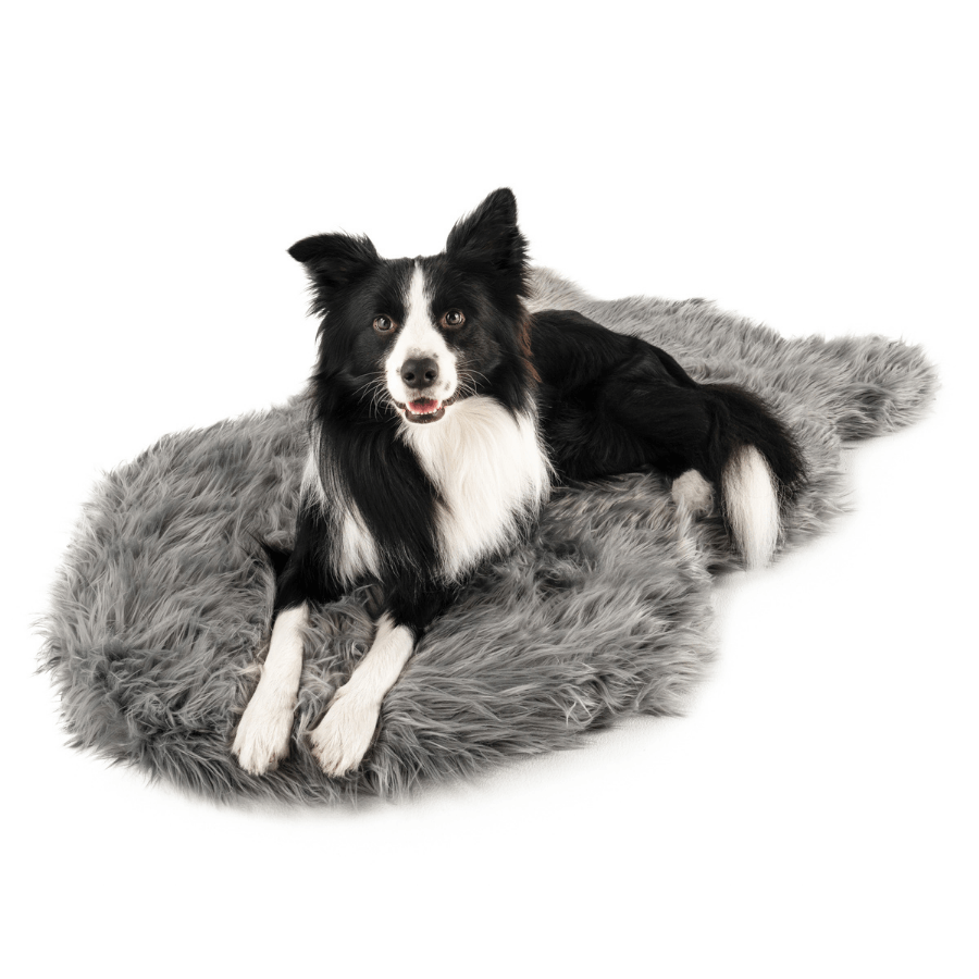 PupRug by Paw.com™ Faux Fur Orthopedic Dog Bed - Curve Charcoal Grey、mySite、solidvoid