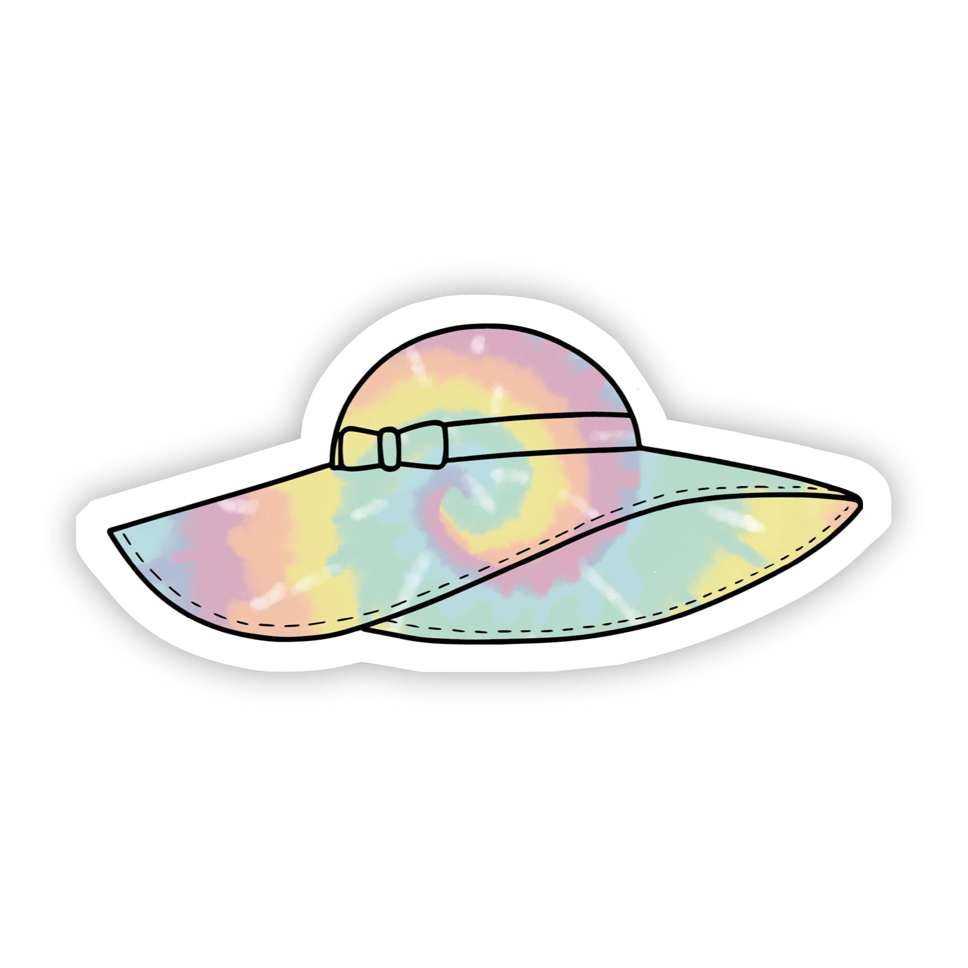  Tie Dye Sunhat Aesthetic Sticker、mySite、elrpsem3k