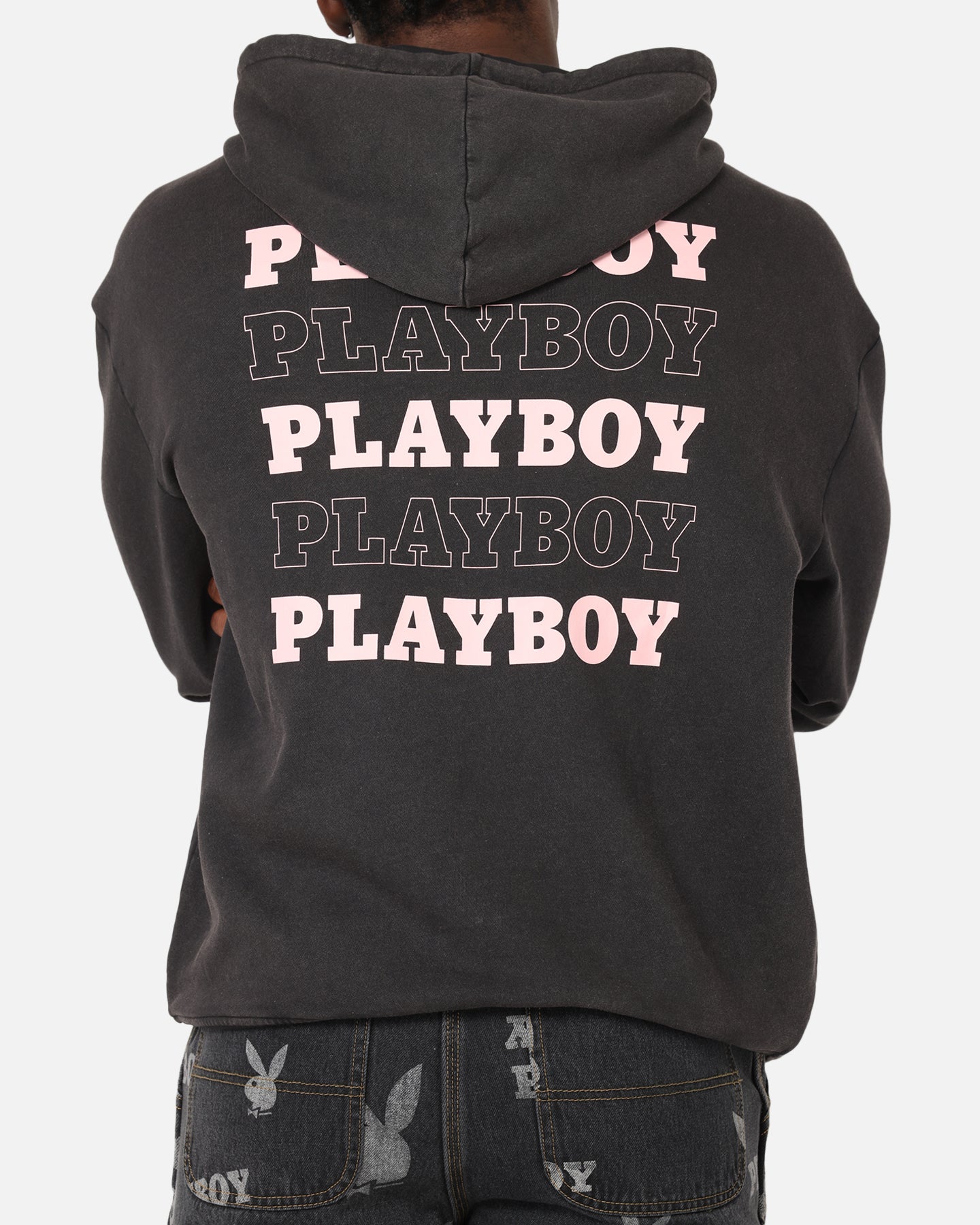Playboy Stack Washed Hoodie Washed Black、mySite、zt4zffjzw