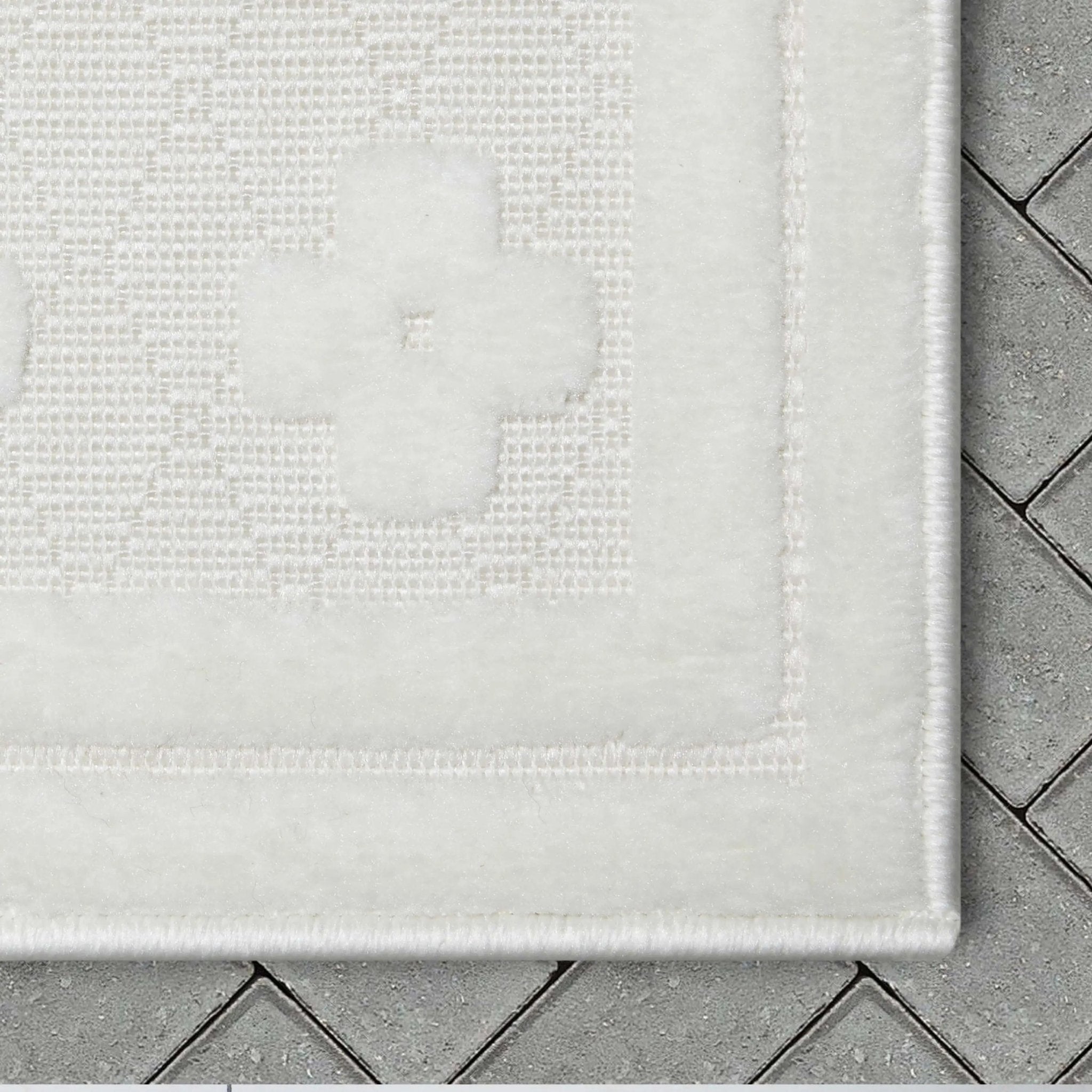 Mali Tribal Diamond Pattern Indoor/Outdoor Ivory High-Low Rug、mySite、gigharbornorthrealestate