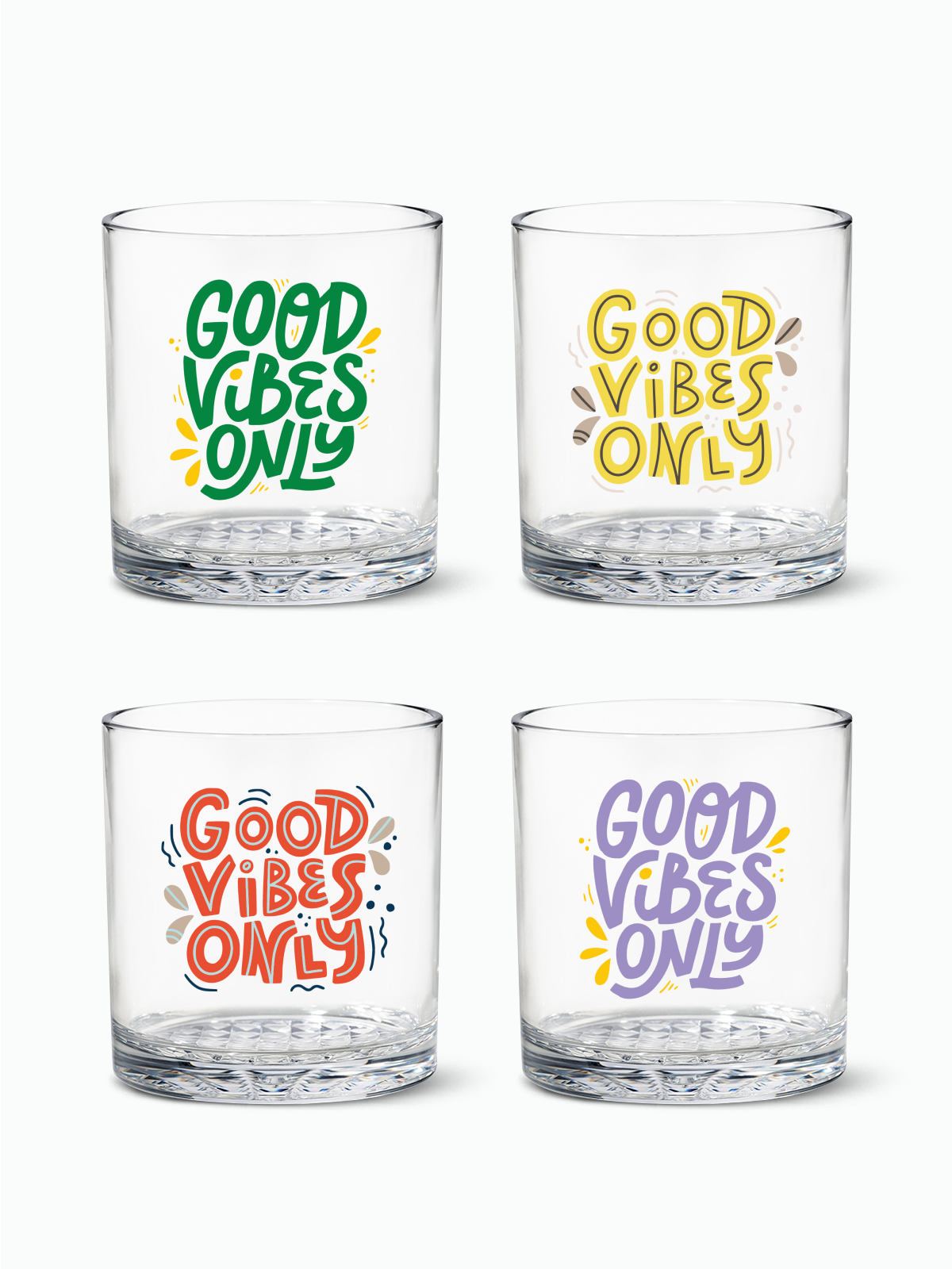 Good Vibes Only - RESERVE 12oz Old Fashioned Tritan Copolyester Glass、mySite、camillekostekn