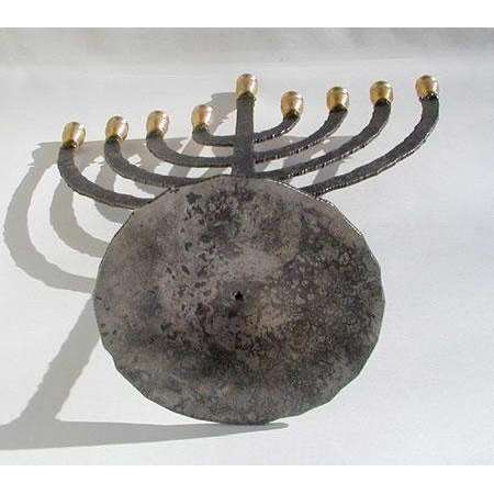 Blackthorne Forge Traditional Iron Flame Jewish Menorah、mySite、topwebapps