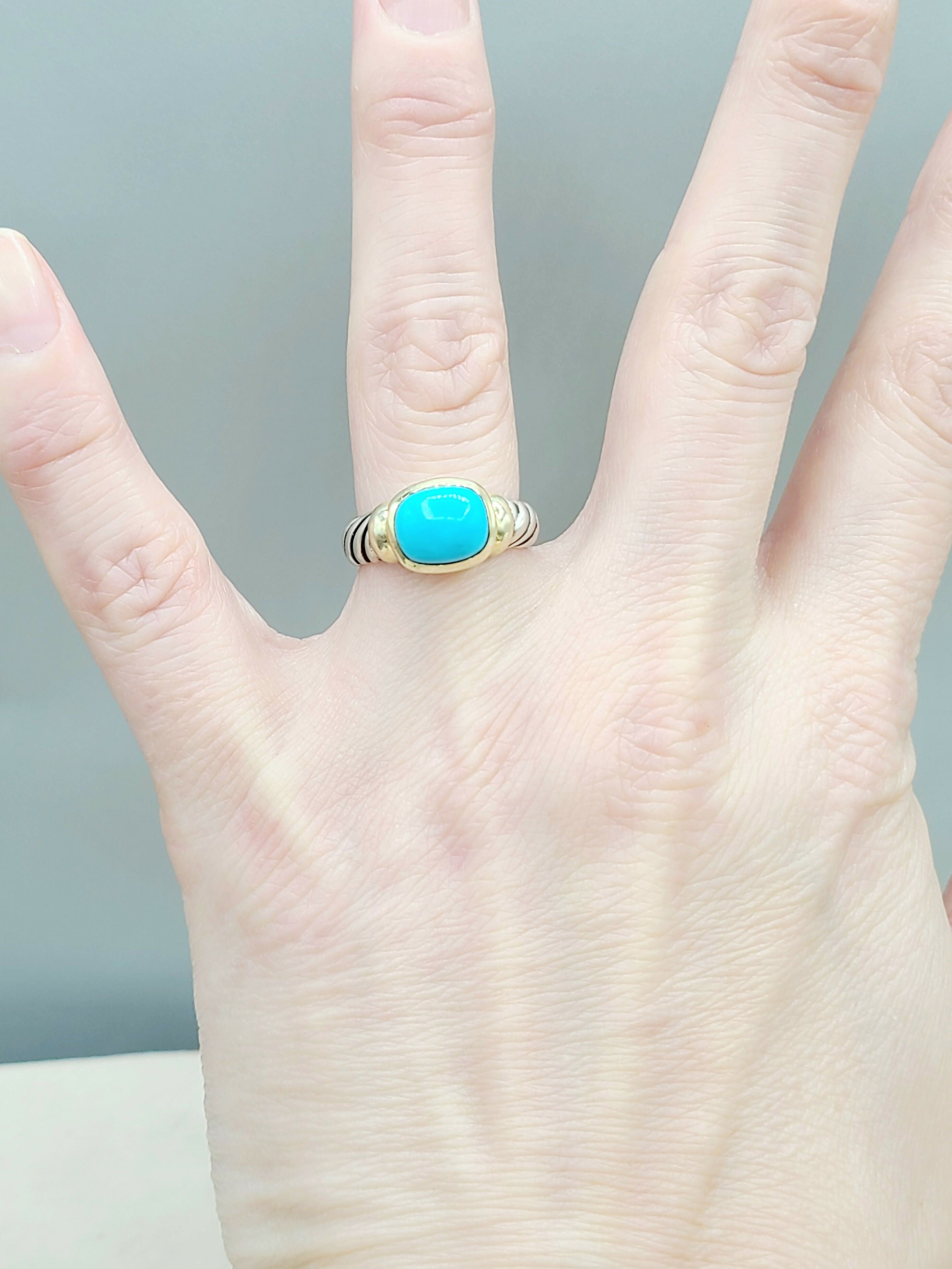 David Yurman Noblesse Ring Turquoise & Gold、mySite、hinf8tx79