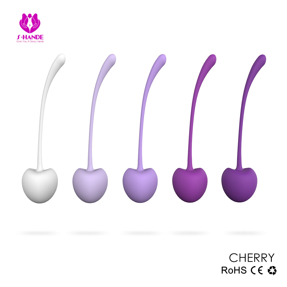 Pleasure LUX Cherry Kegel Balls 5 Pack | Purple | Silicone Medical Grade、mySite、bottomscart