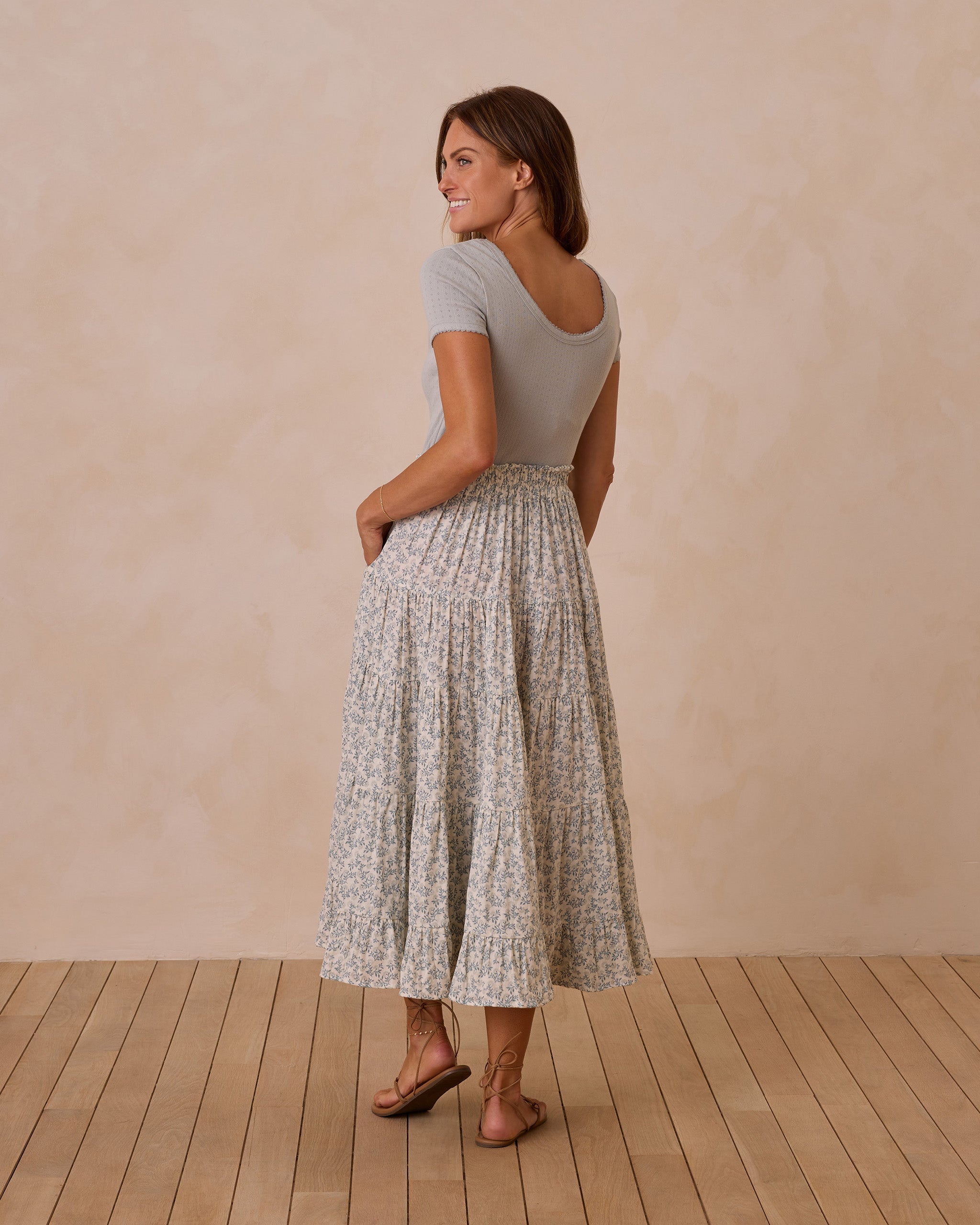  Ruffle Tiered Maxi Skirt || Blossom、mySite、layawaytickets