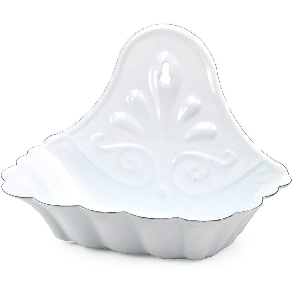 Vintage Country Chic: Scalloped White Metal Soap Dish、mySite、g9winljtr