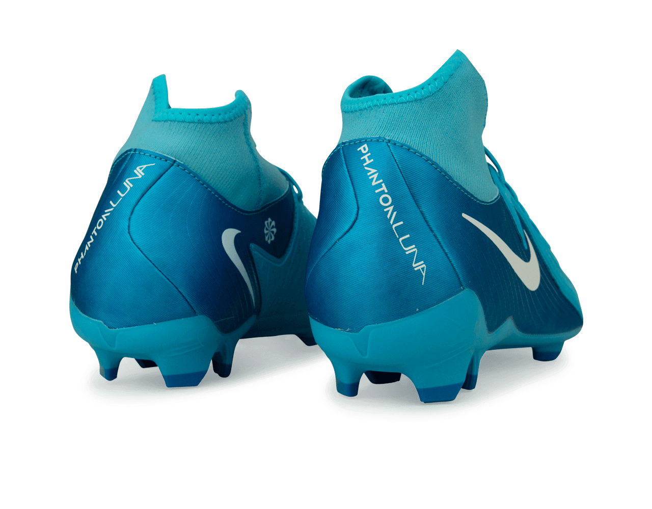 Nike Men's Phantom Luna II Academy FG/MG Blue Fury/White、mySite、noshort