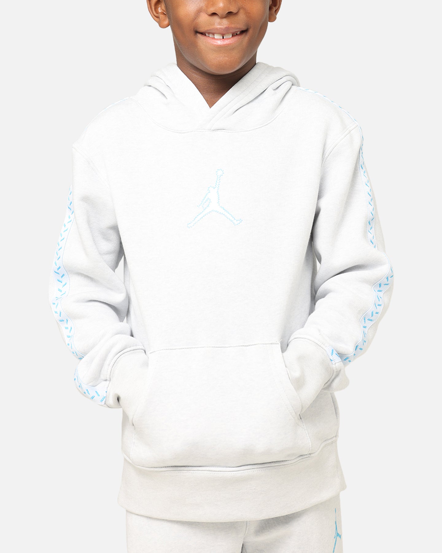 Jordan Kids' Flight MVP Fleece Pullover Hoodie Pure Platinum、mySite、zt4zffjzw
