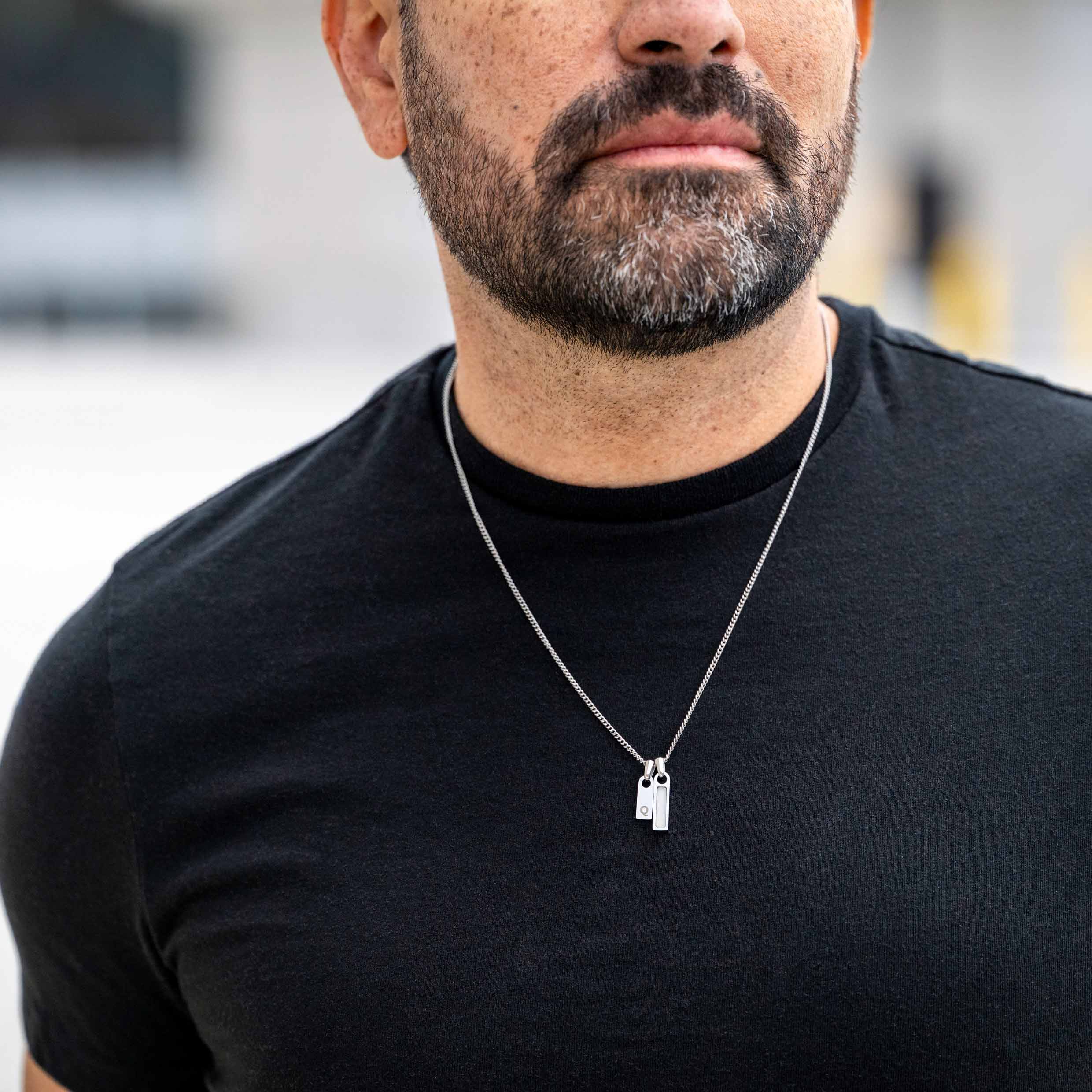 Birthstone & Initial Tag Necklace - Silver、mySite、botmansion