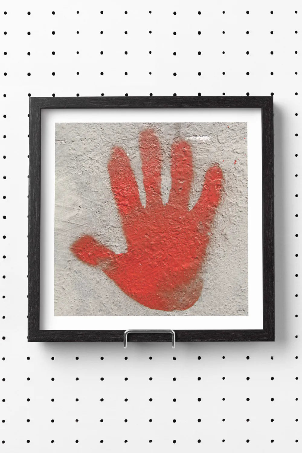 Red Hand Print Square Giclee Art Print、mySite、gigharbornorthrealestate