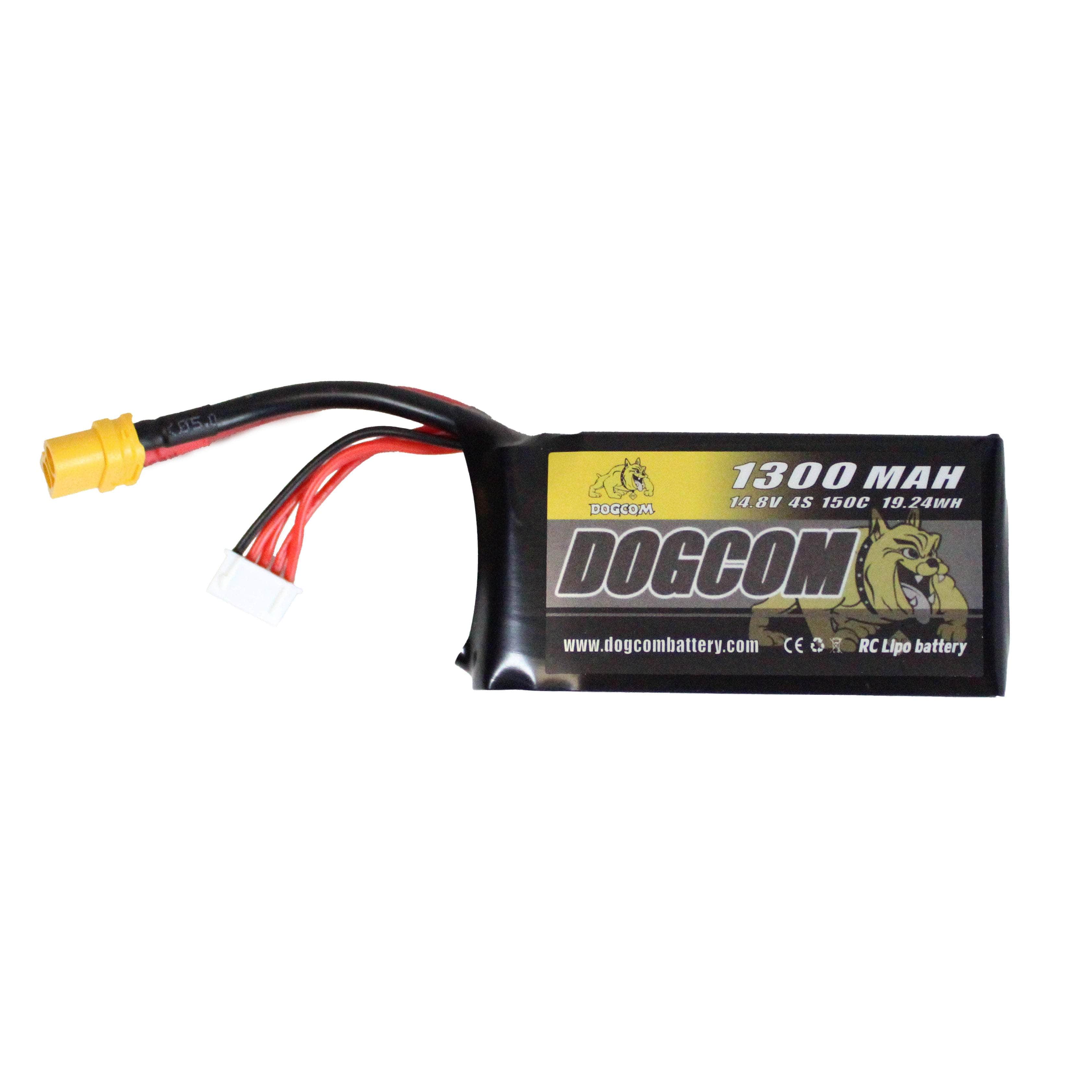  DogCom 14.8V 4S 1300mAh 150C LiPo - XT60、mySite、merchandisen