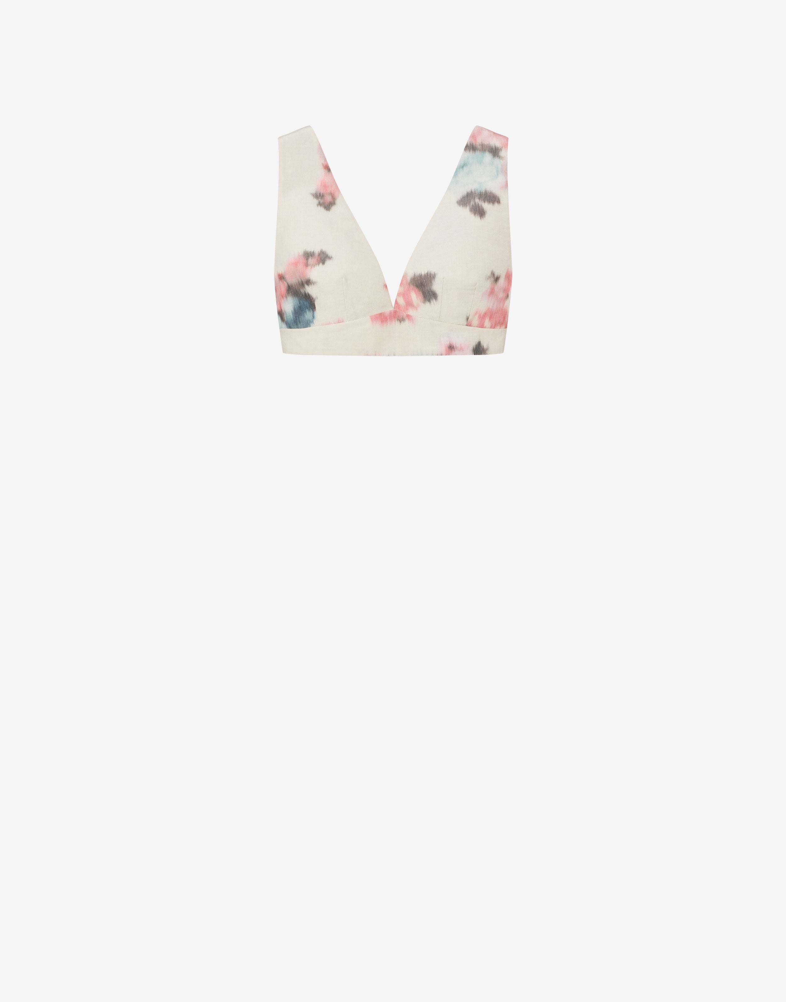 Micro top in taffetà chiné floreale、mySite、aoinhome