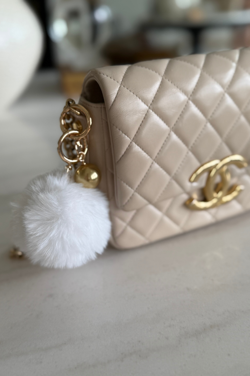Pom Pom Bag Charm - White、mySite、hinf8tx79