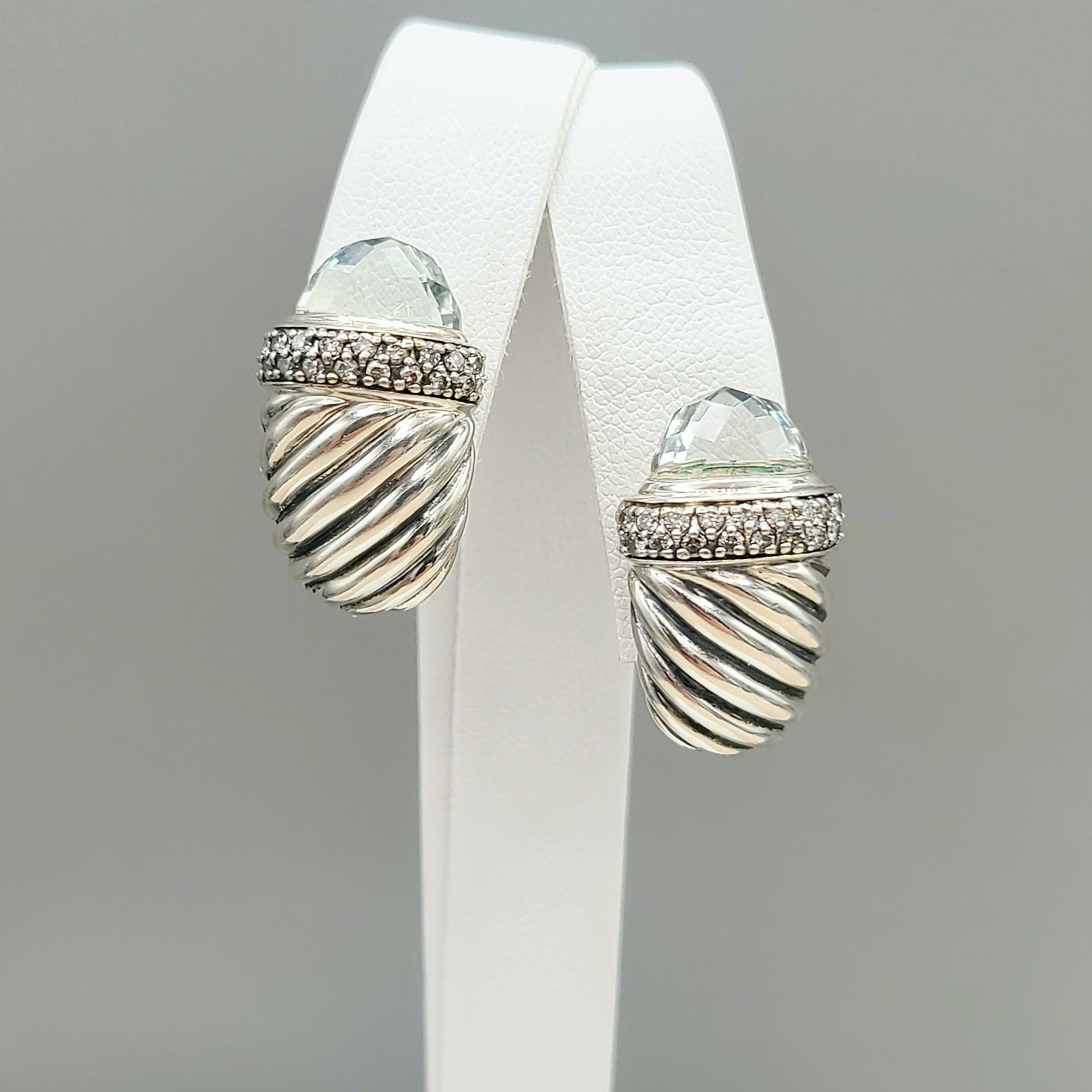 David Yurman Waverly Prasiolite Diamond Earrings、mySite、hinf8tx79