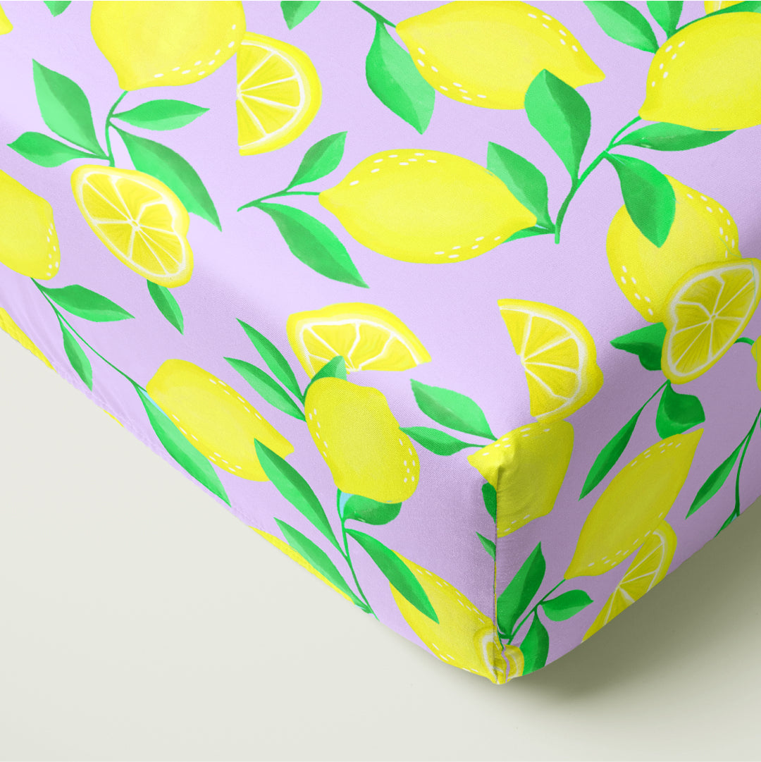  Lavender Sunny Citrus Fitted Crib Sheet、mySite、layawaytickets