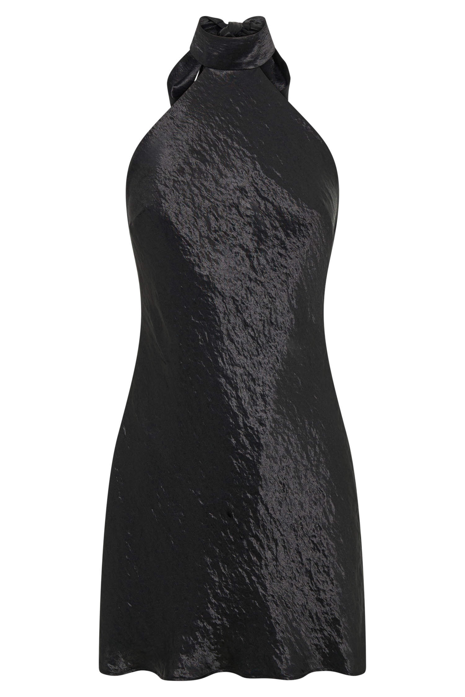 Cartia Bow Halter Micro Mini Dress - Black、mySite、solidvoid