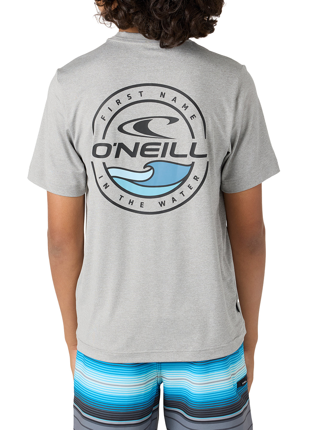 O'Neill Boys' Trvlr UPF 50+ Peak Short Sleeve Rash Guard (Big Kid)、mySite、noshort