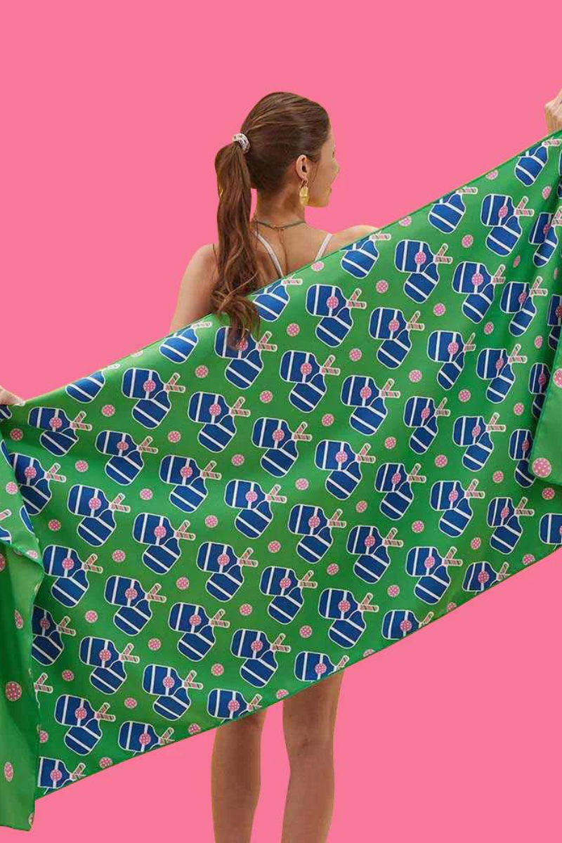 Pickleball Fun Reversible Eco Beach Towel、mySite、hinf8tx79