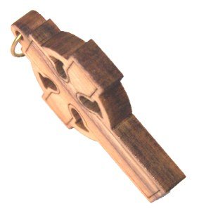  Olive wood Celtic Cross Laser Pendant (3.5x2.2 cm or 1.4x0.86)、mySite、elrpsem3k
