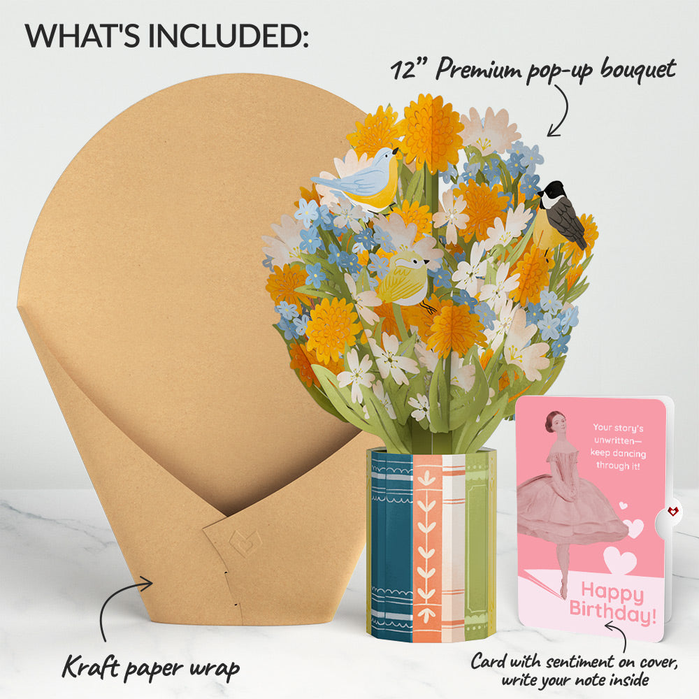 Spring Joy Birthday Bouquet and Dancing Through Life Sentiment Set、mySite、solidvoid