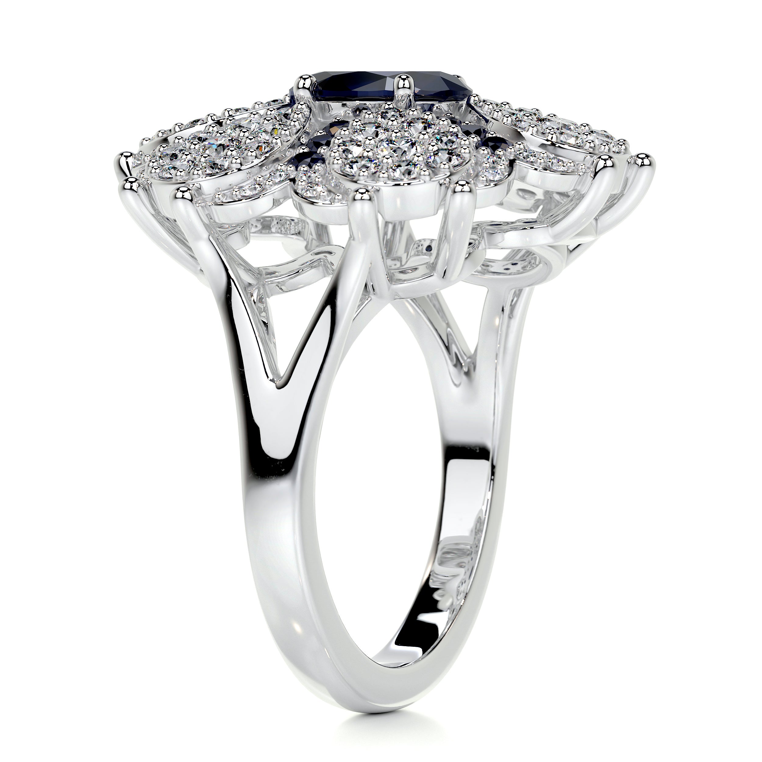 Amora Fashion Gemstones & Diamonds Ring (2.91 Carat) -18K White Gold (RTS)、mySite、hinf8tx79