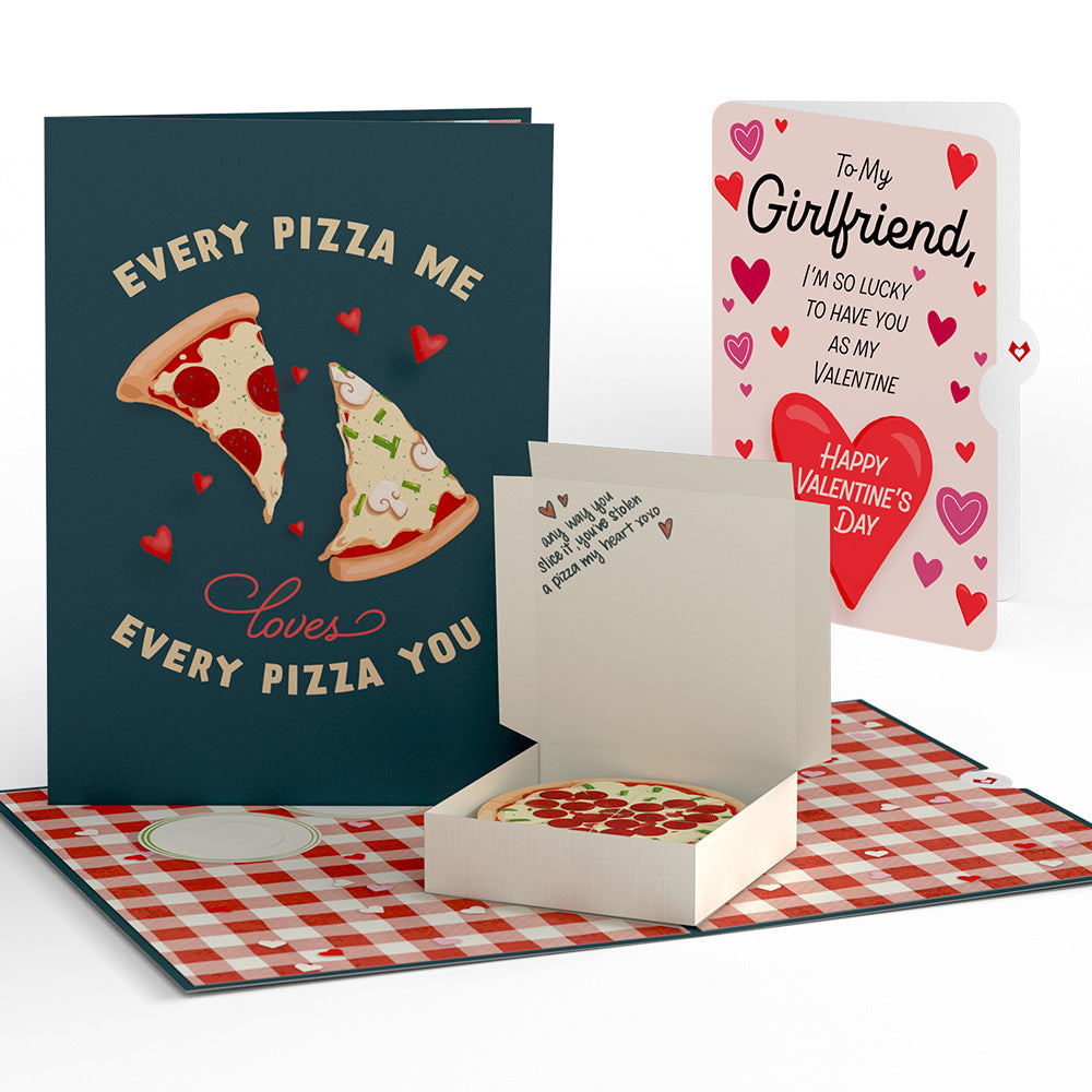 Pizza Love Valentine Pop-Up Card and Sentiment Set for Girlfriend、mySite、solidvoid