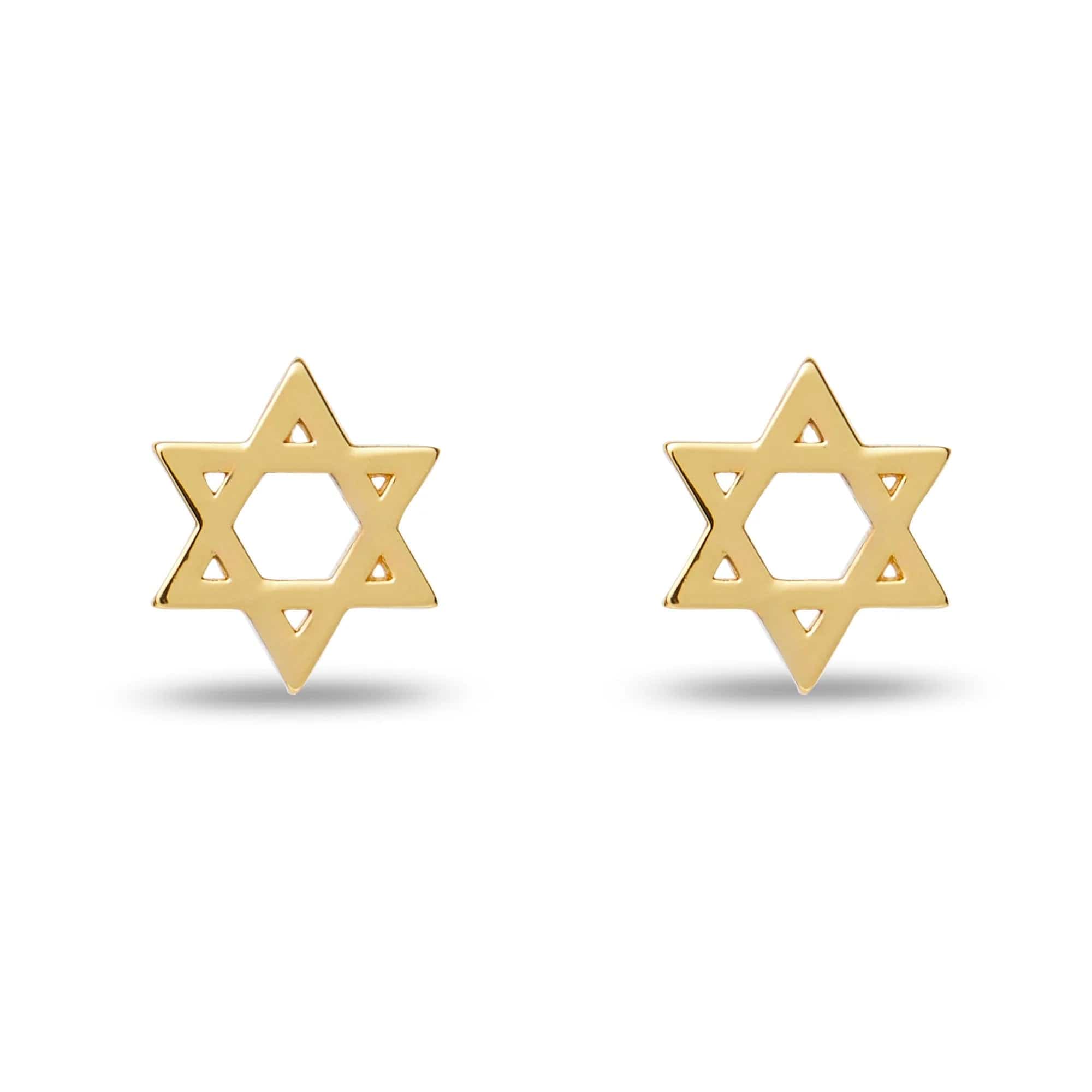 Gold Star of David Stud Earrings by Lele Sadoughi、mySite、topwebapps