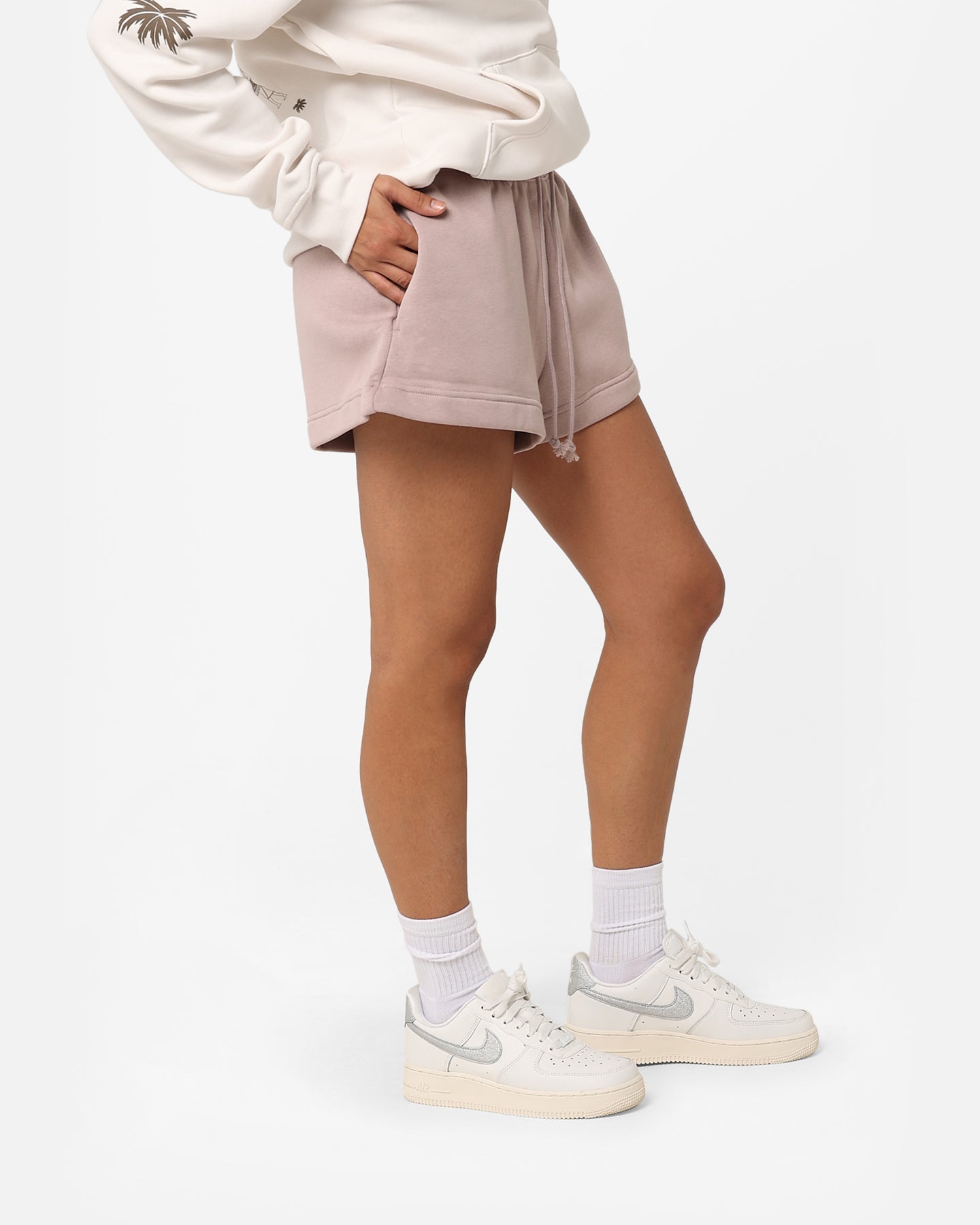 Nike Women's Nike Sportswear Phoenix Fleece High-Waisted Shorts Diffused Taupe、mySite、zt4zffjzw