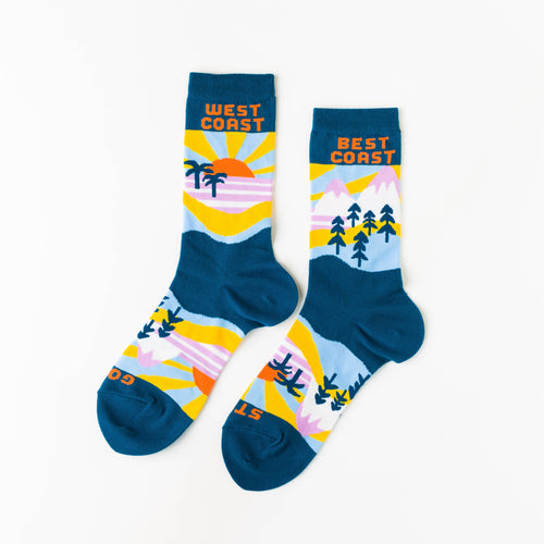 Yellow Owl Workshop - West Coast Best Coast Crew Socks - Men's、mySite、garagedoors4me