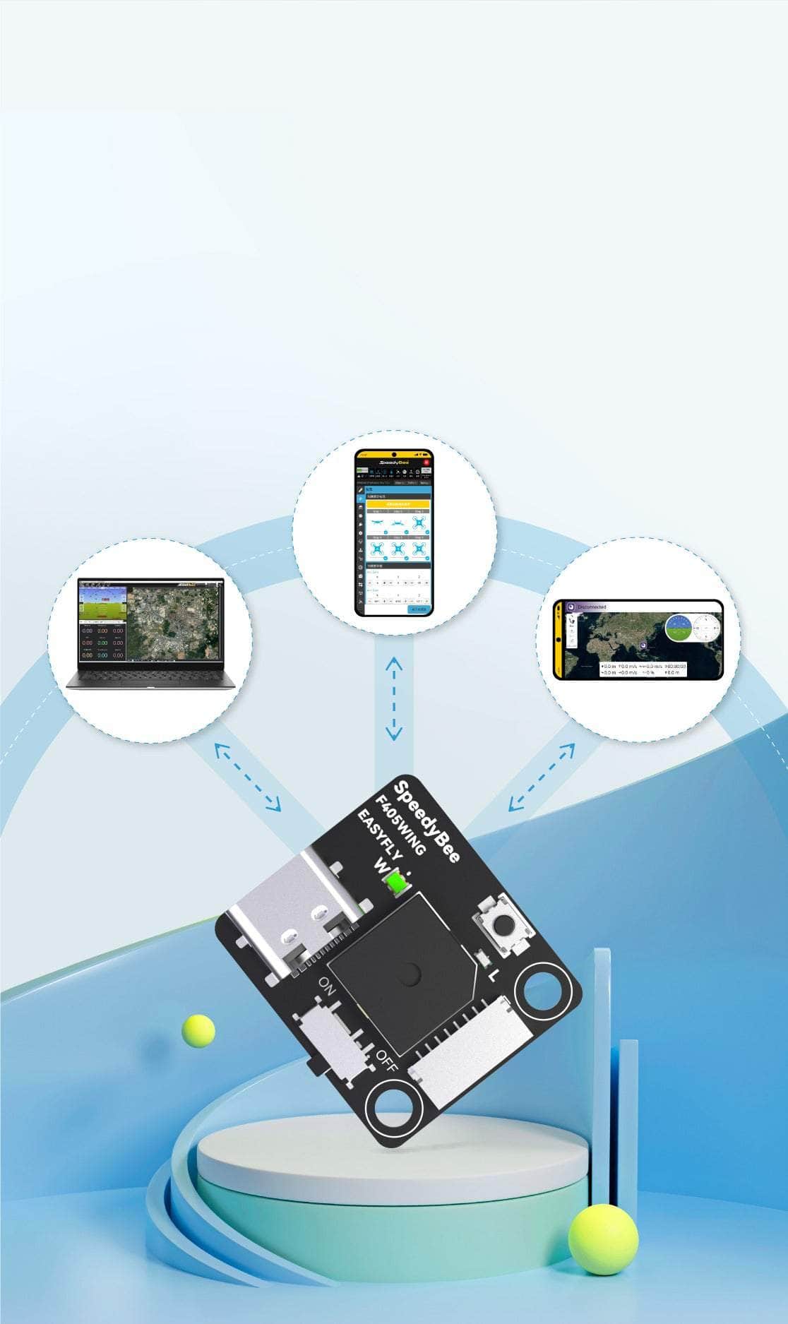 SpeedyBee F405 Wing Mini 2-6S Fixed Wing Flight Controller