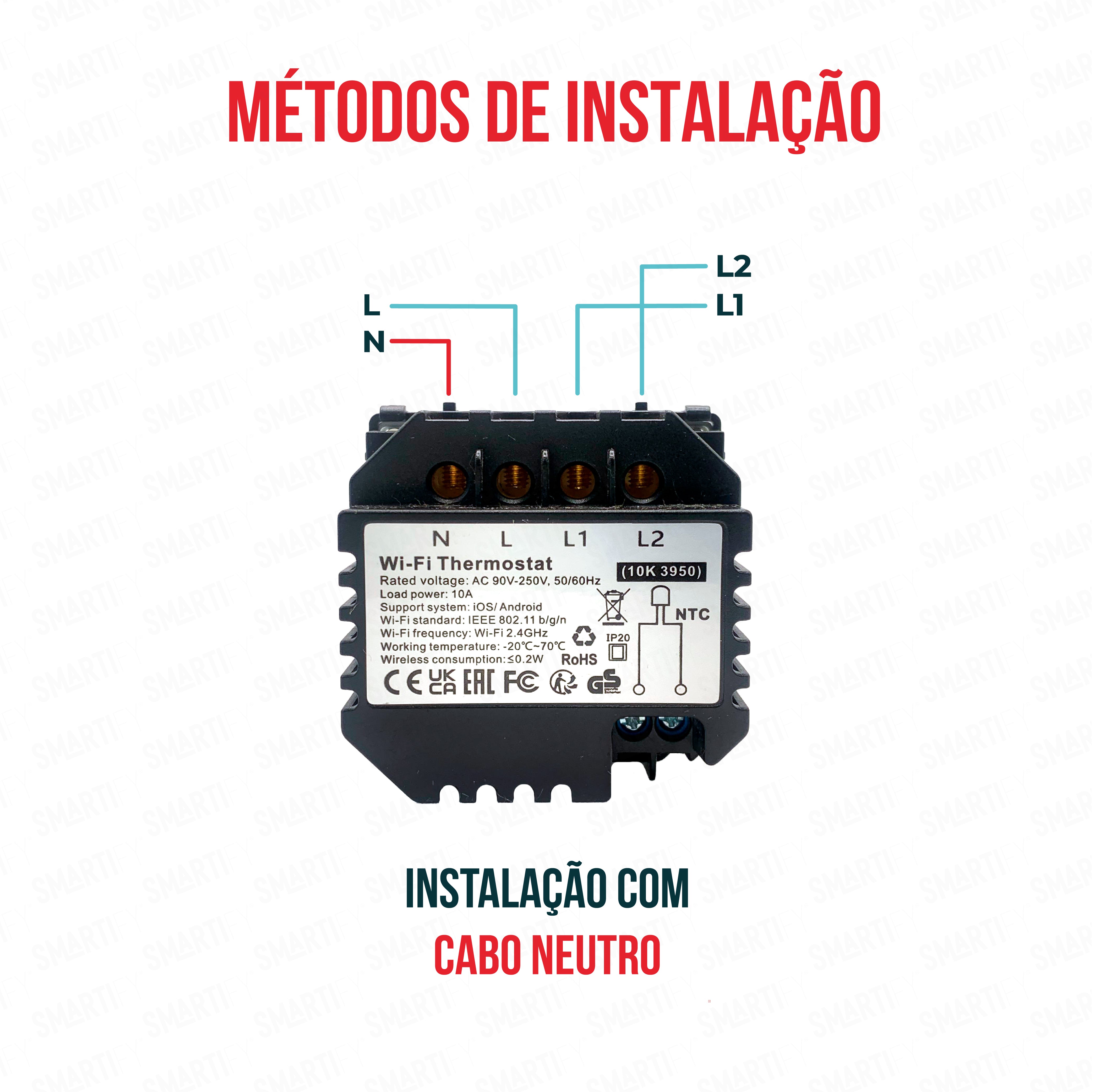 Smartify vPRO Módulo Termóstato piso Radiante Elétrico Inteligente Wifi Preto - SYPMTTEWFPR、mySite、fannypackpong