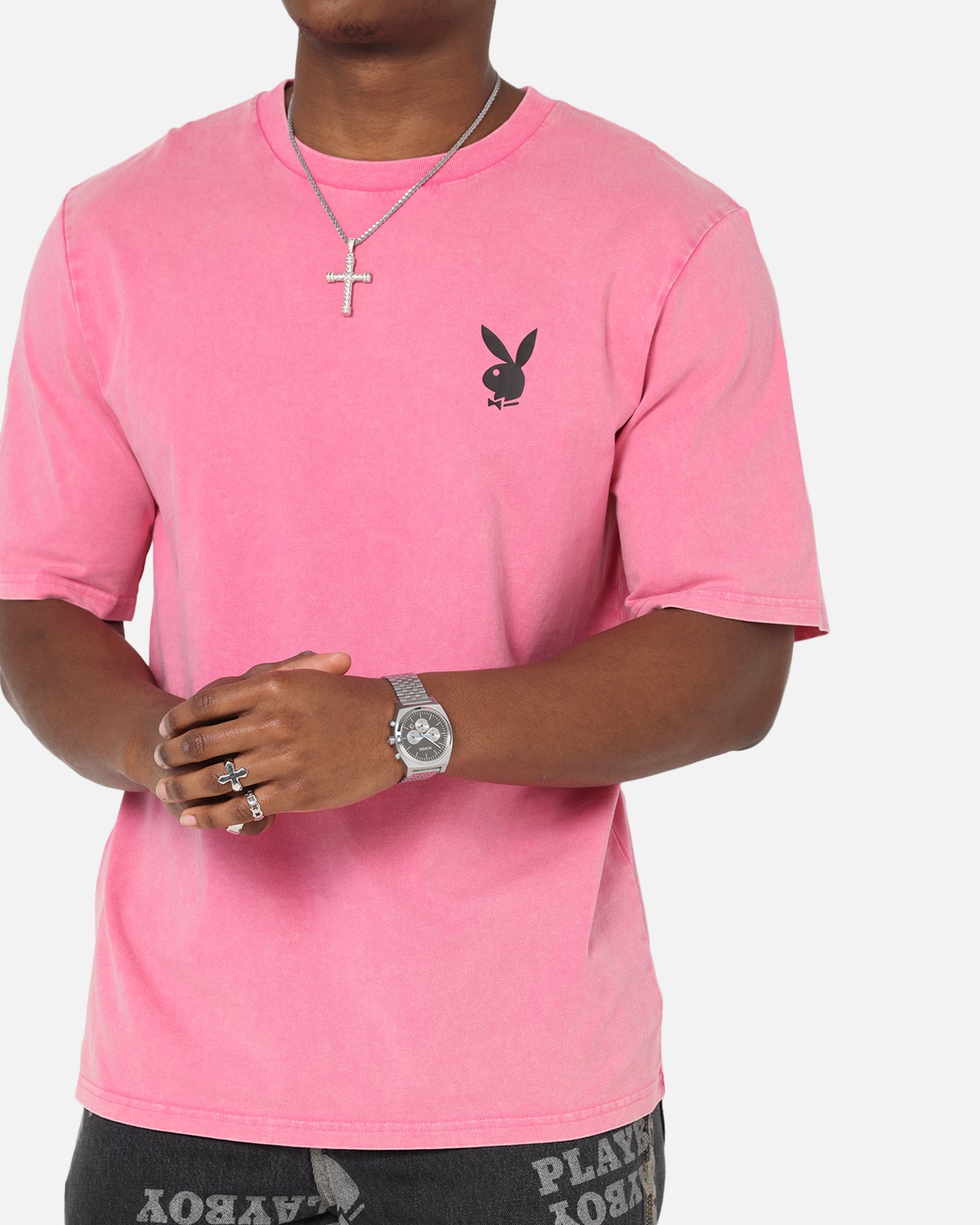 Playboy Stack Washed T-Shirt Washed Raspberry、mySite、zt4zffjzw