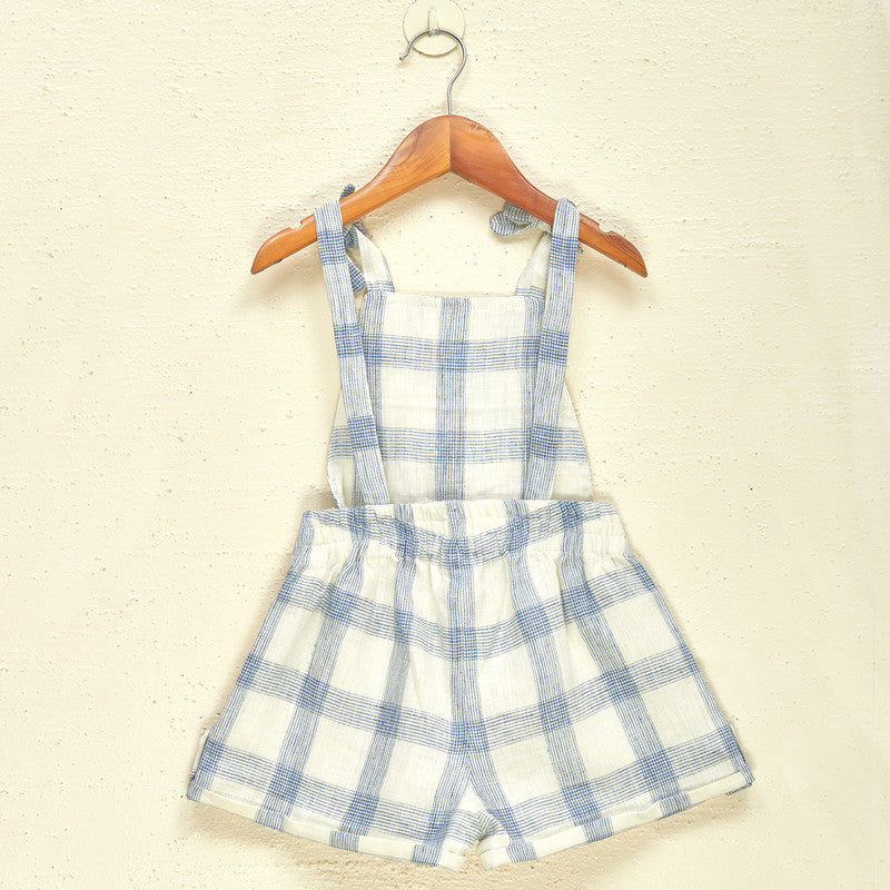 Checked Linen Dungaree For Girls | Off-White、mySite、camillekostekn