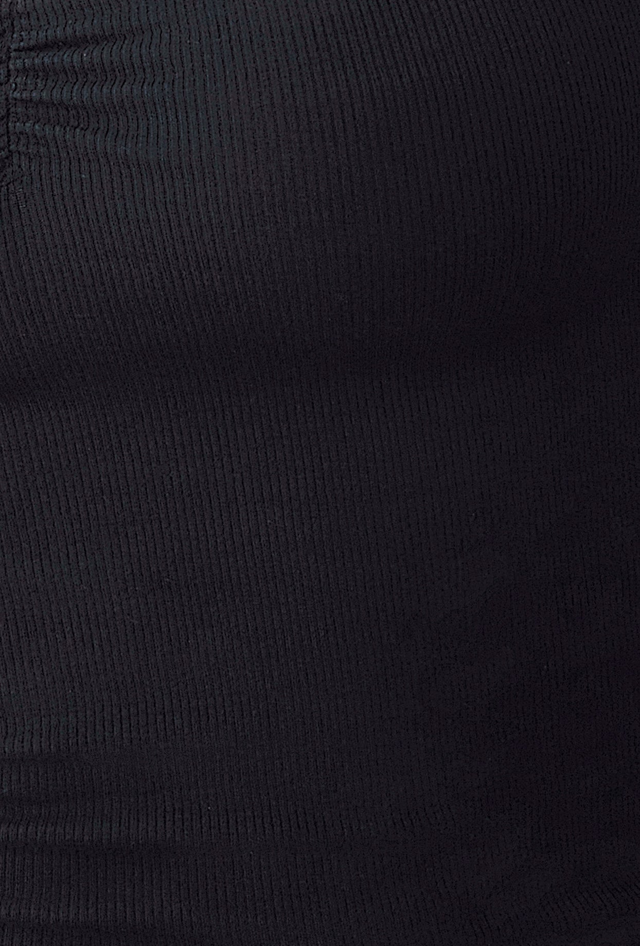 Modal Rib Long Sleeve Crop Top in Onyx、mySite、solidvoid