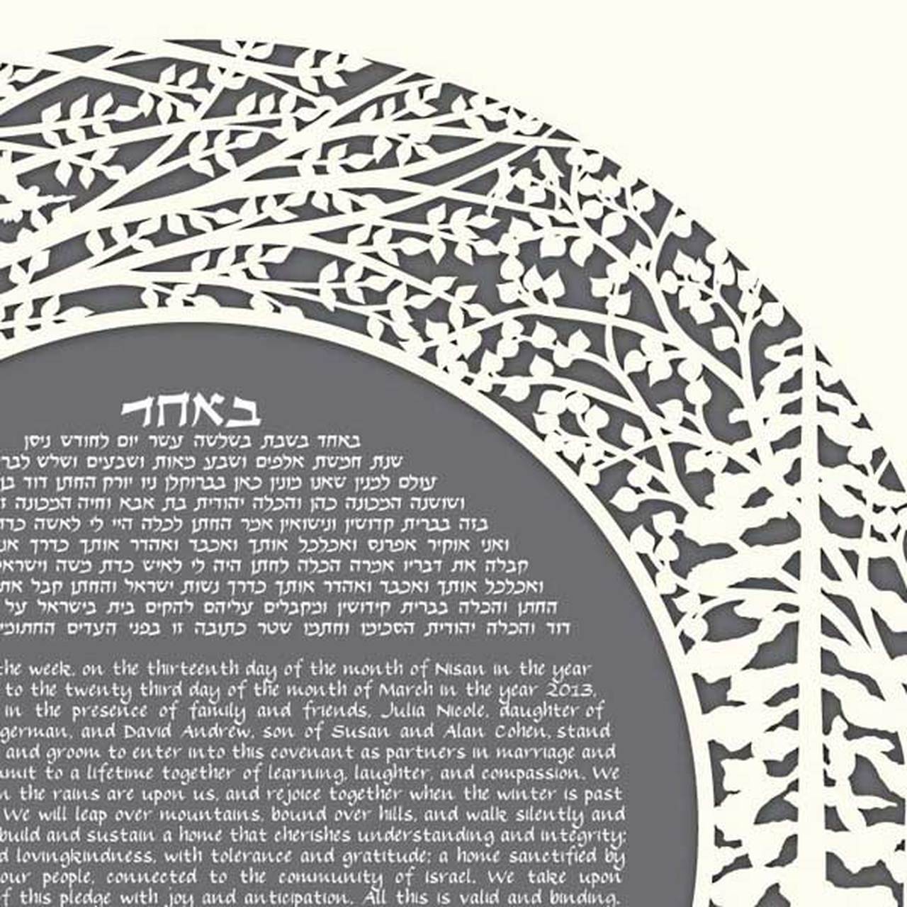 Forest Ketubah by Melanie Dankowicz - (Choice of Colors)、mySite、topwebapps