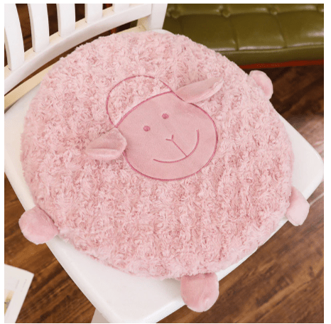 Fluffy Ewe Sheep Plushie, Chair Cushion or Baby Floor Play Mat Embroidered Features *、mySite、g9winljtr