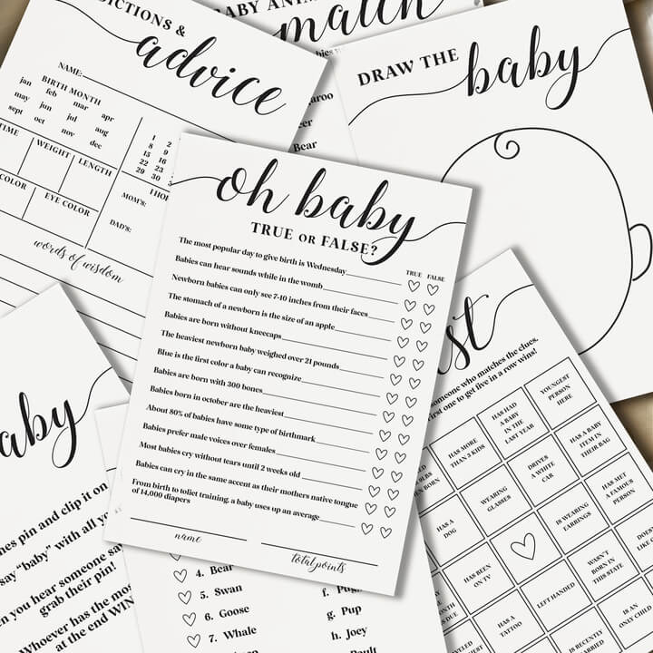  Baby Shower Games - Free Baby Shower Digital Download、mySite、layawaytickets