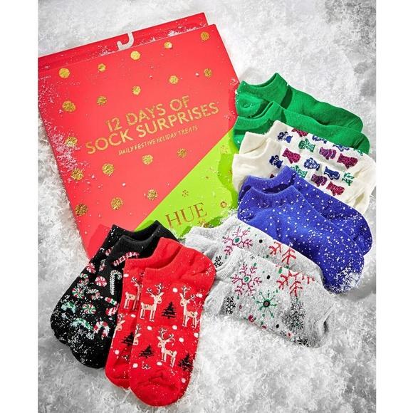 SALE! 12 Days of Sock Surprises Holiday Christmas Sock Gift Set, 12 Pair of Cute, Festive Socks Women Girls、mySite、g9winljtr