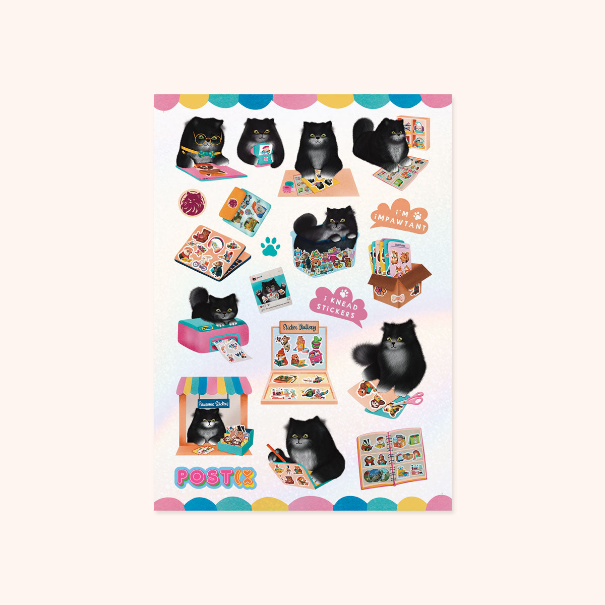  Jazz's Sticker Empire A6 Hologram Sticker Sheet、mySite、ghnorth