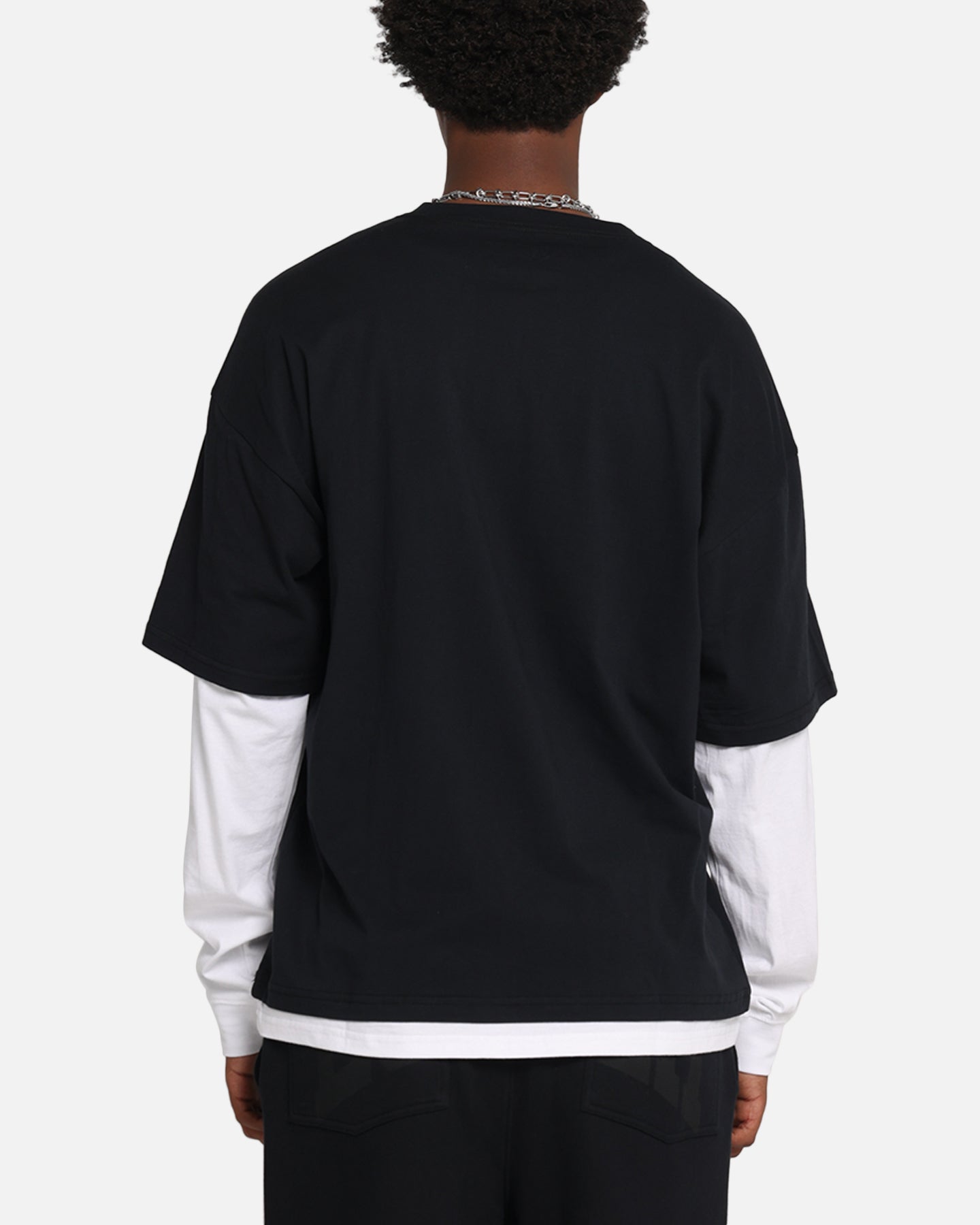 G N Roses Roses Layered Long Sleeve T-Shirt Black Wash、mySite、zt4zffjzw